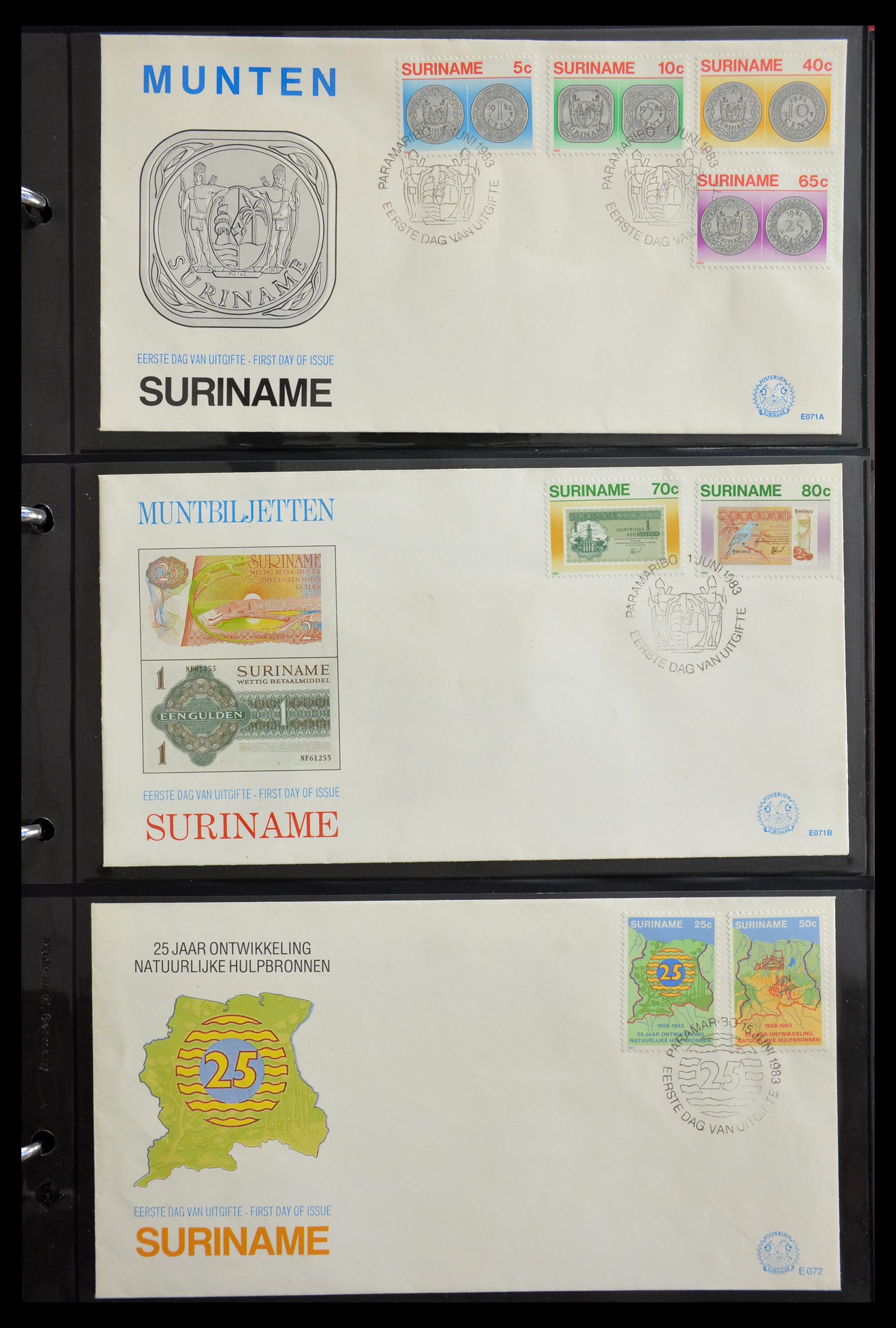 29235 079 - 29235 Surinam FDC's 1960-2006.