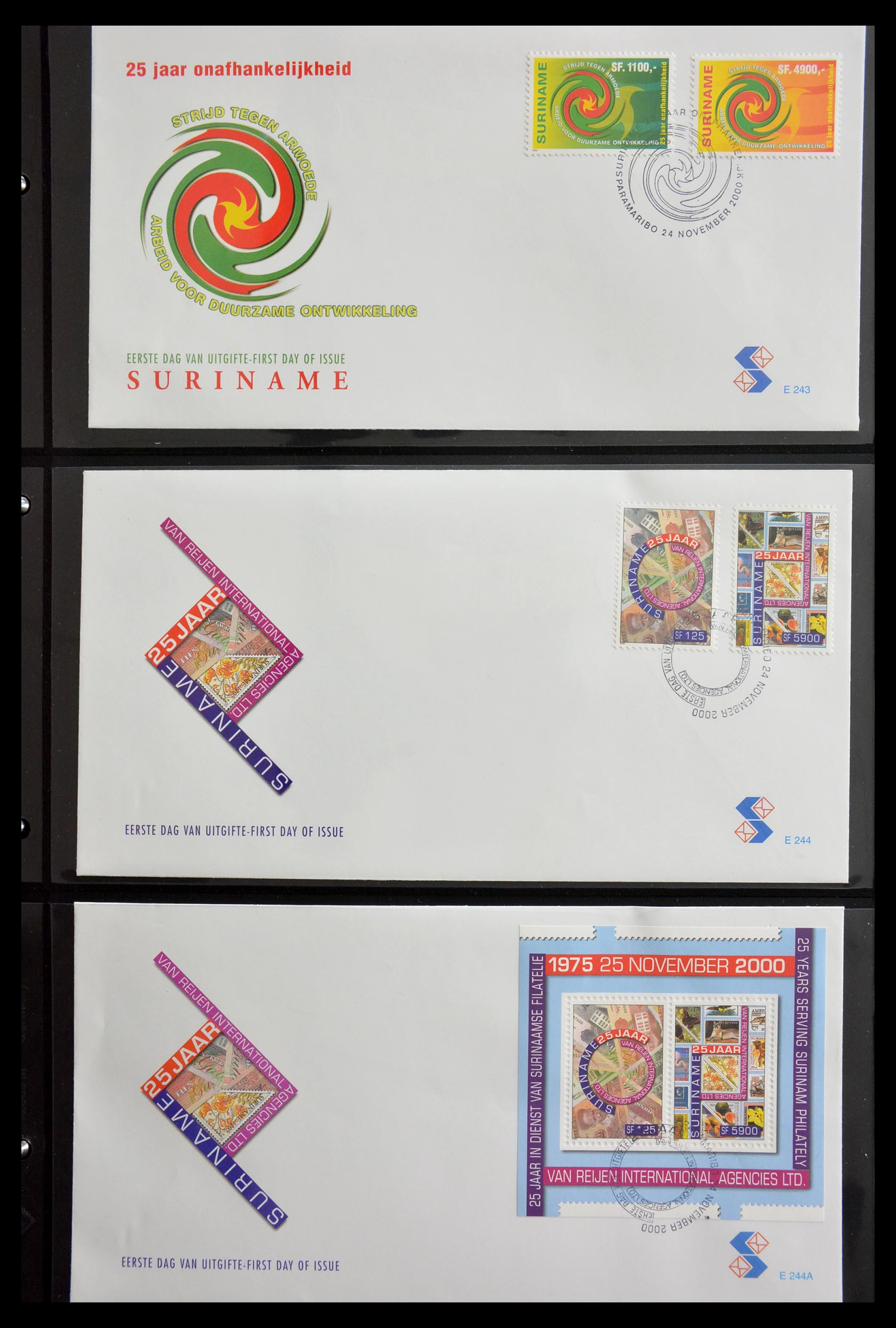 29235 169 - 29235 Surinam FDC's 1960-2006.