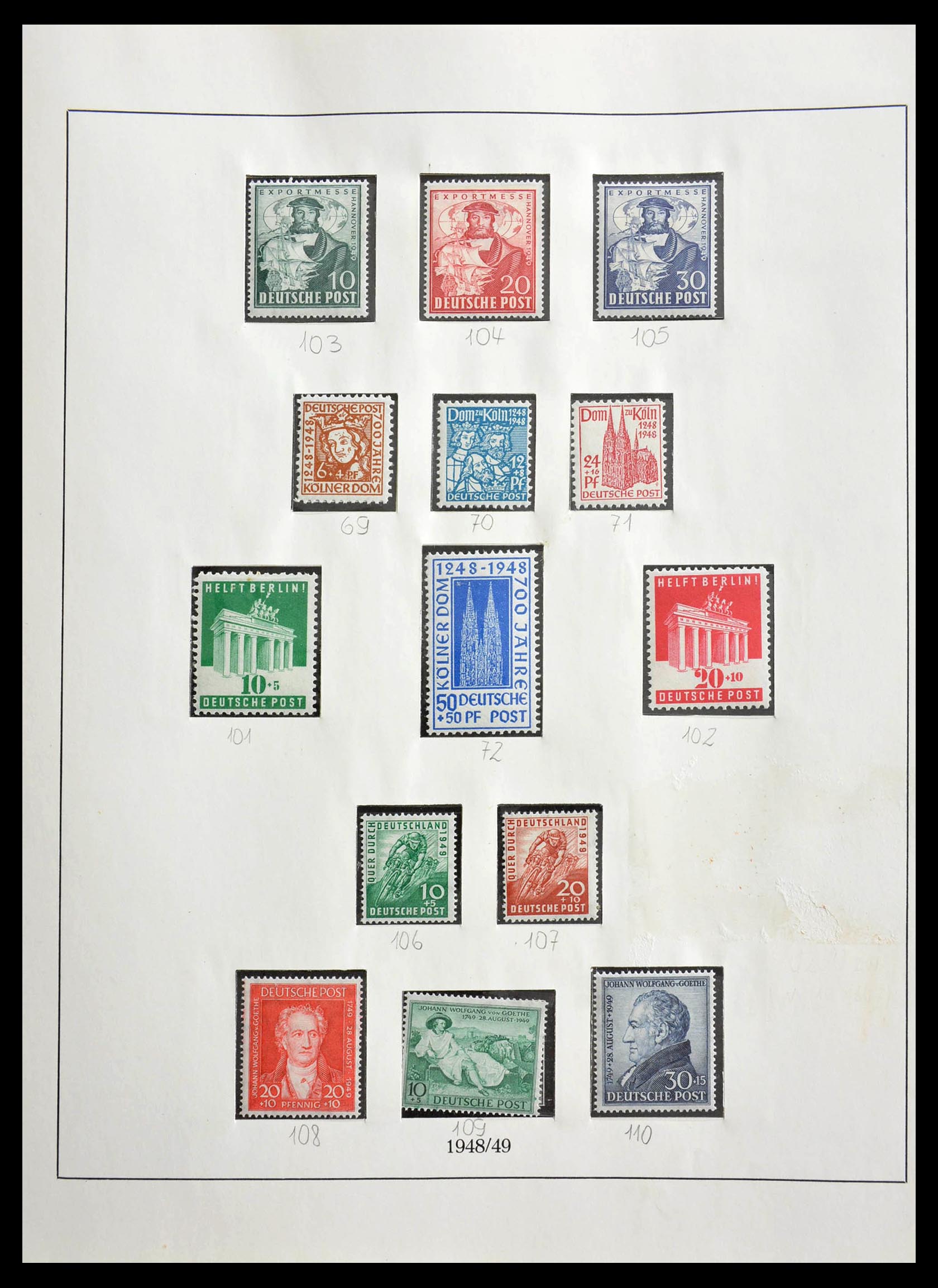 29259 012 - 29259 Bundespost and Zones 1945-1970.
