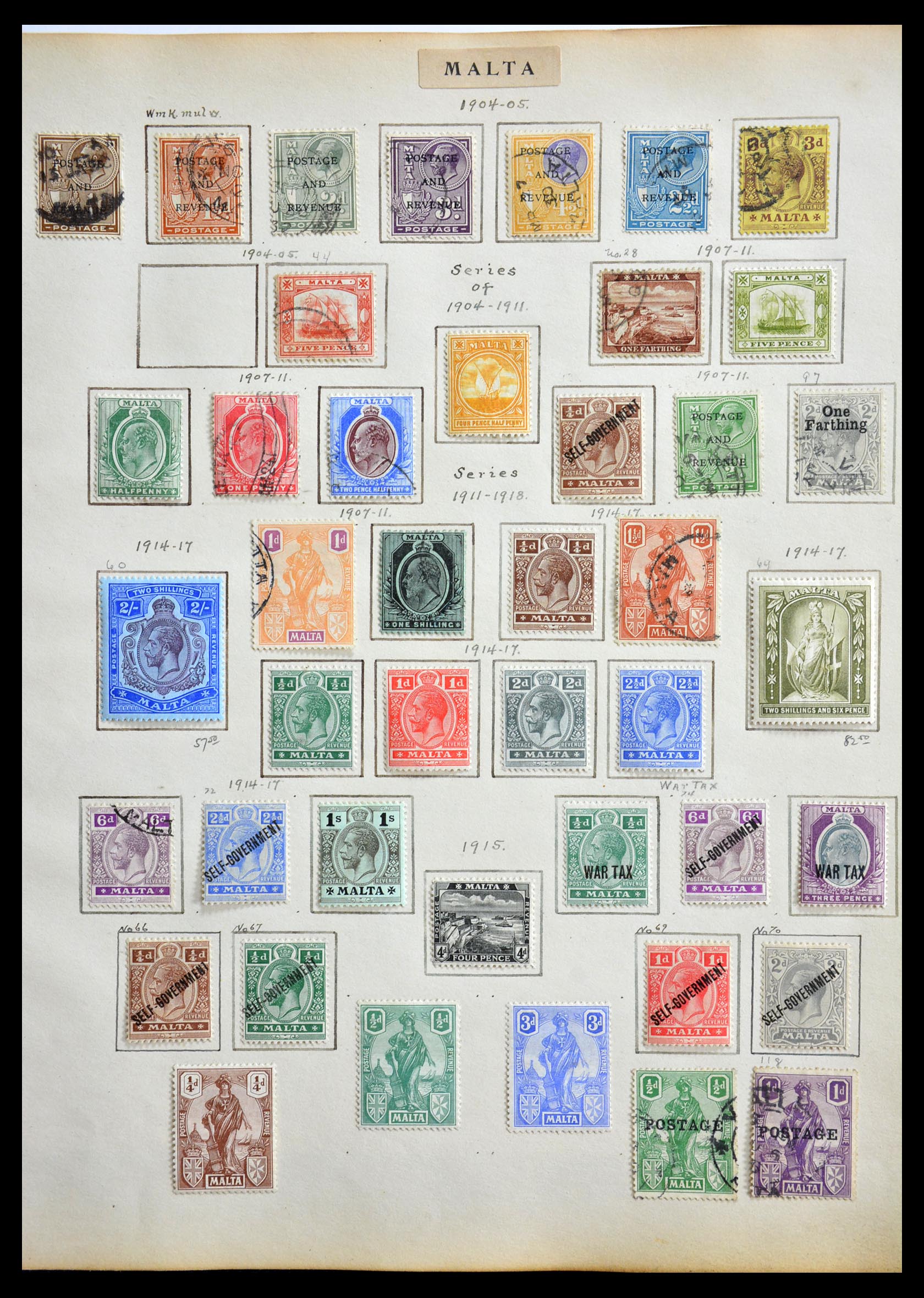 29267 004 - 29267 Malta 1885-1957.