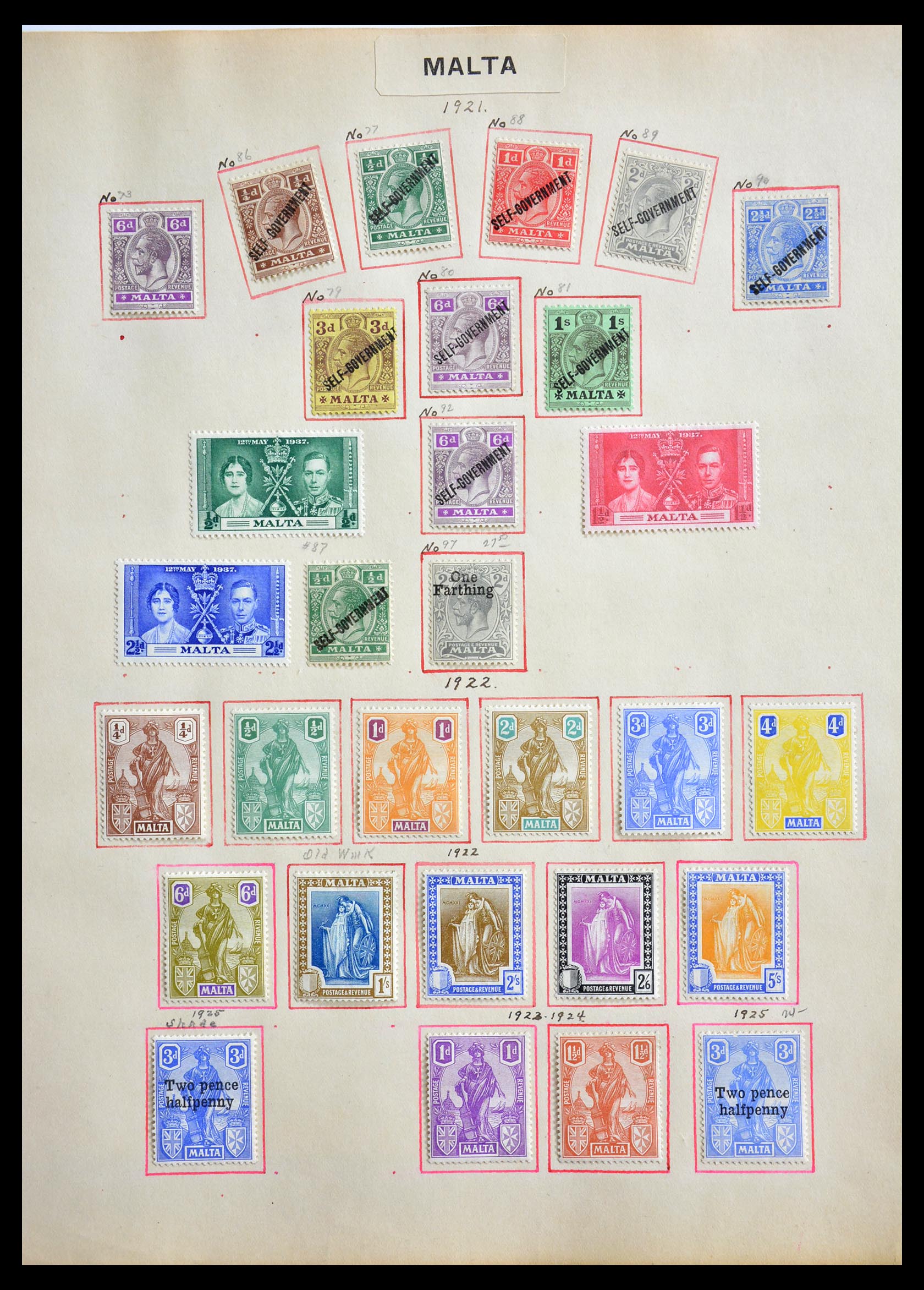 29267 005 - 29267 Malta 1885-1957.