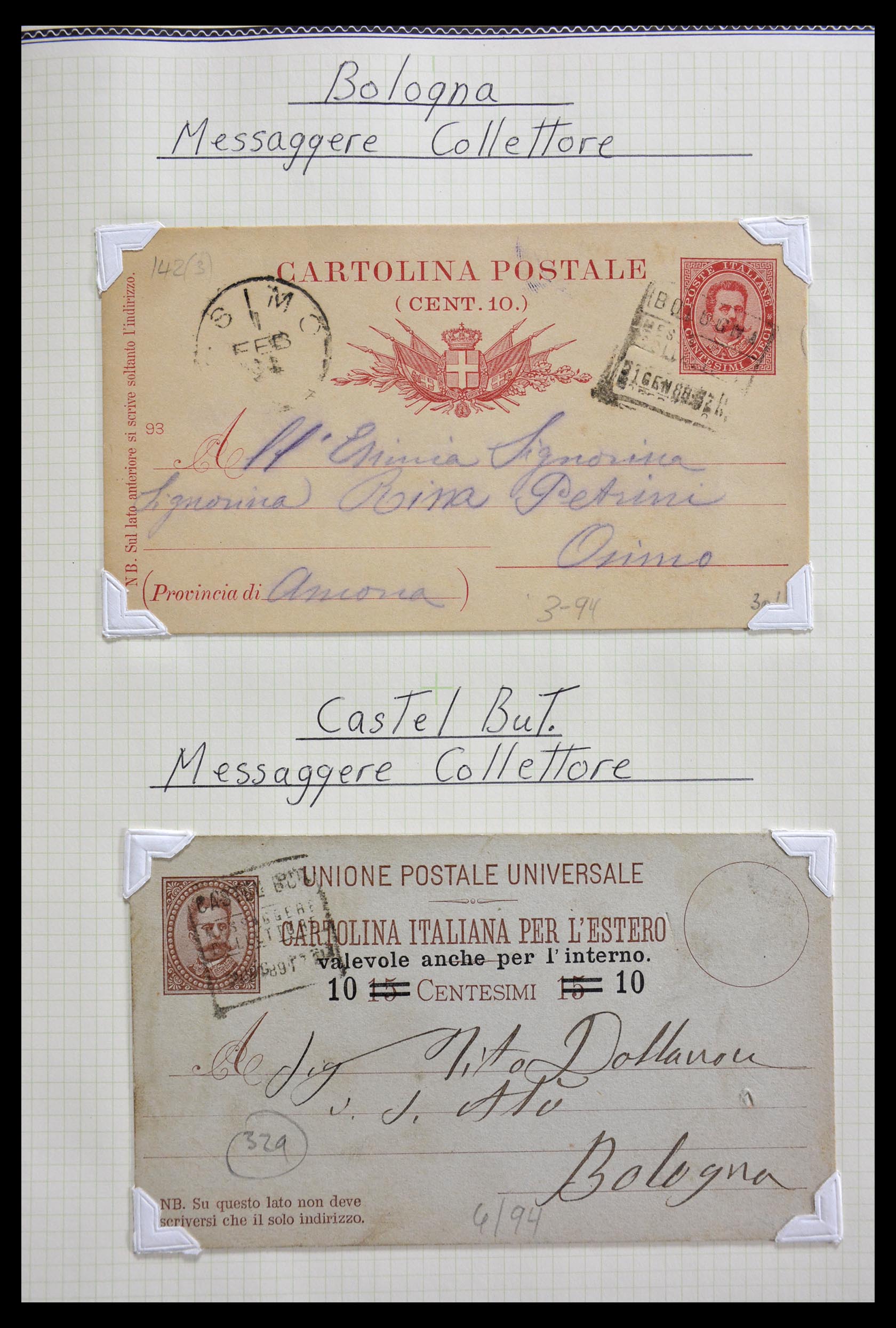 29293 003 - 29293 Italy cancellation collection 1870-1949.