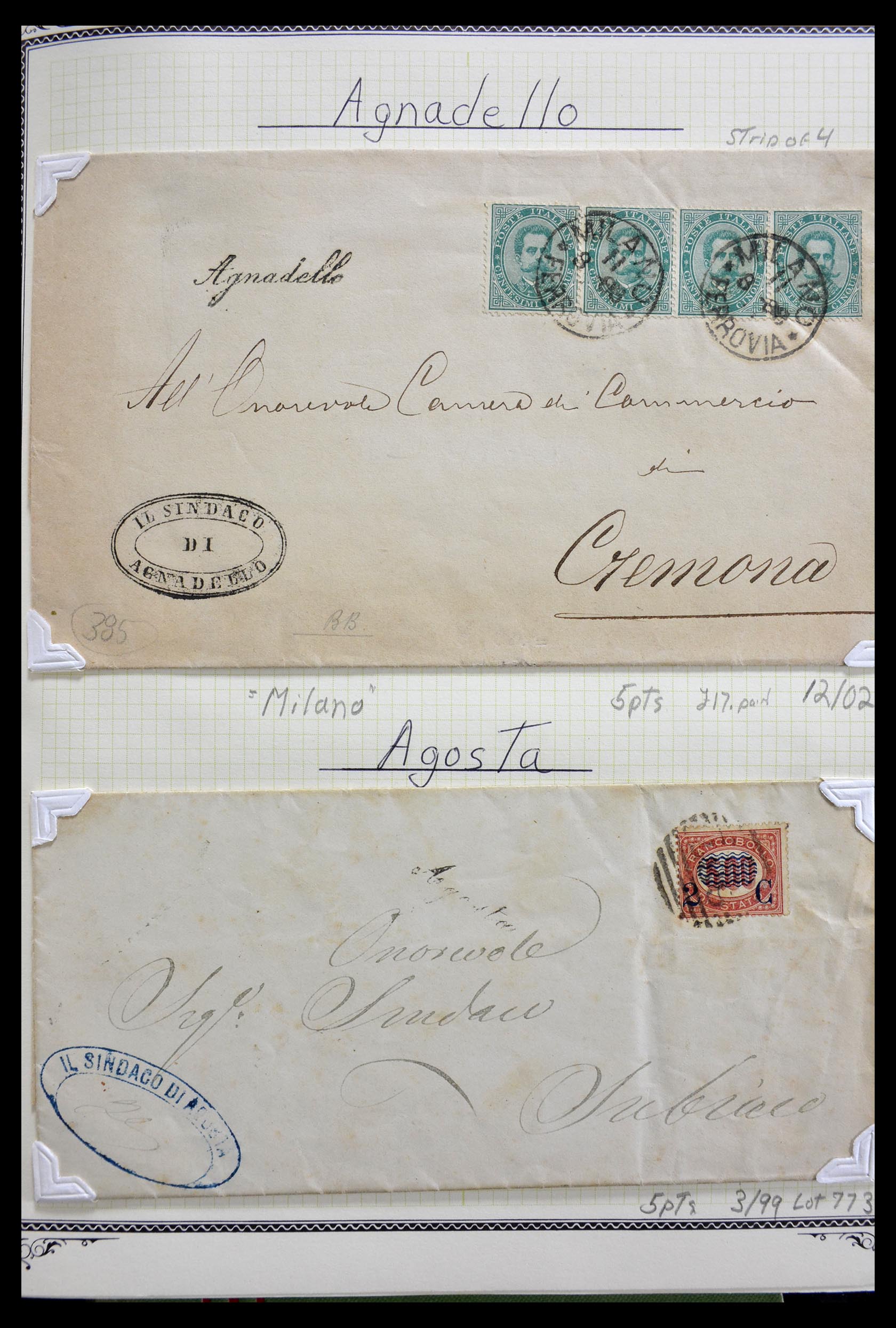 29293 006 - 29293 Italy cancellation collection 1870-1949.