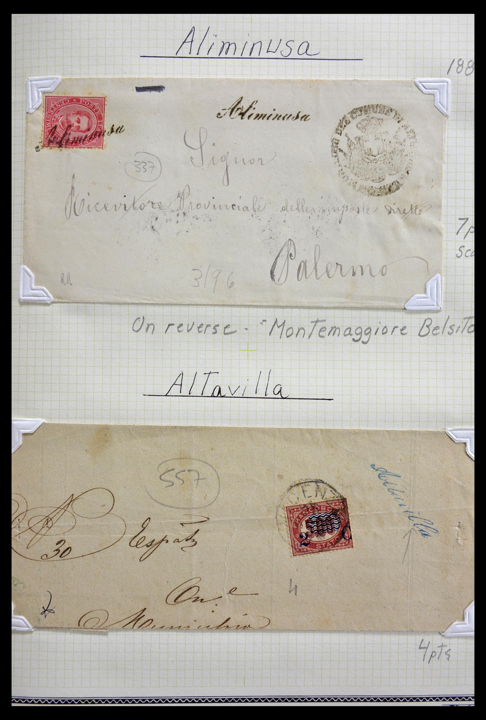 29293 008 - 29293 Italy cancellation collection 1870-1949.