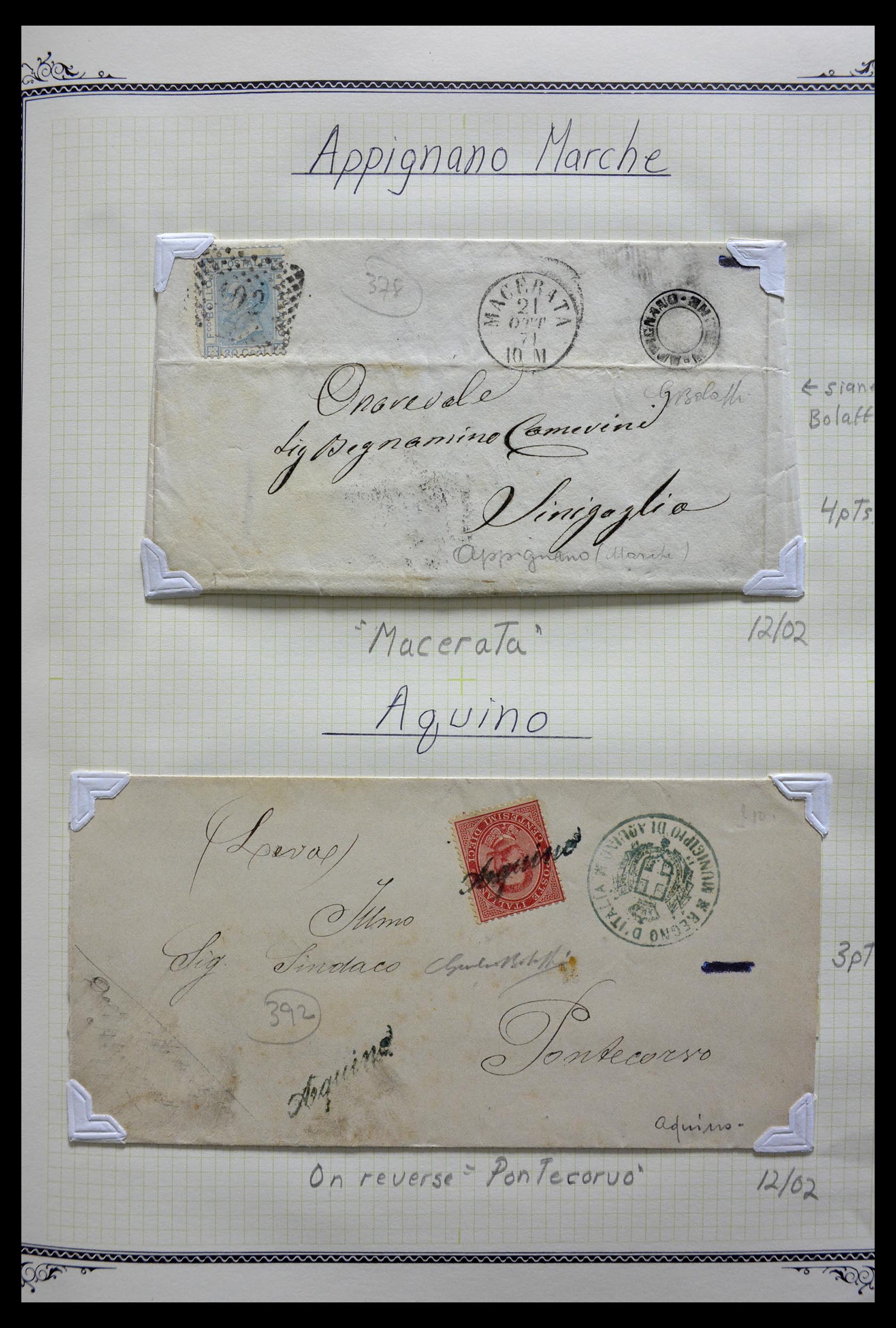 29293 011 - 29293 Italy cancellation collection 1870-1949.