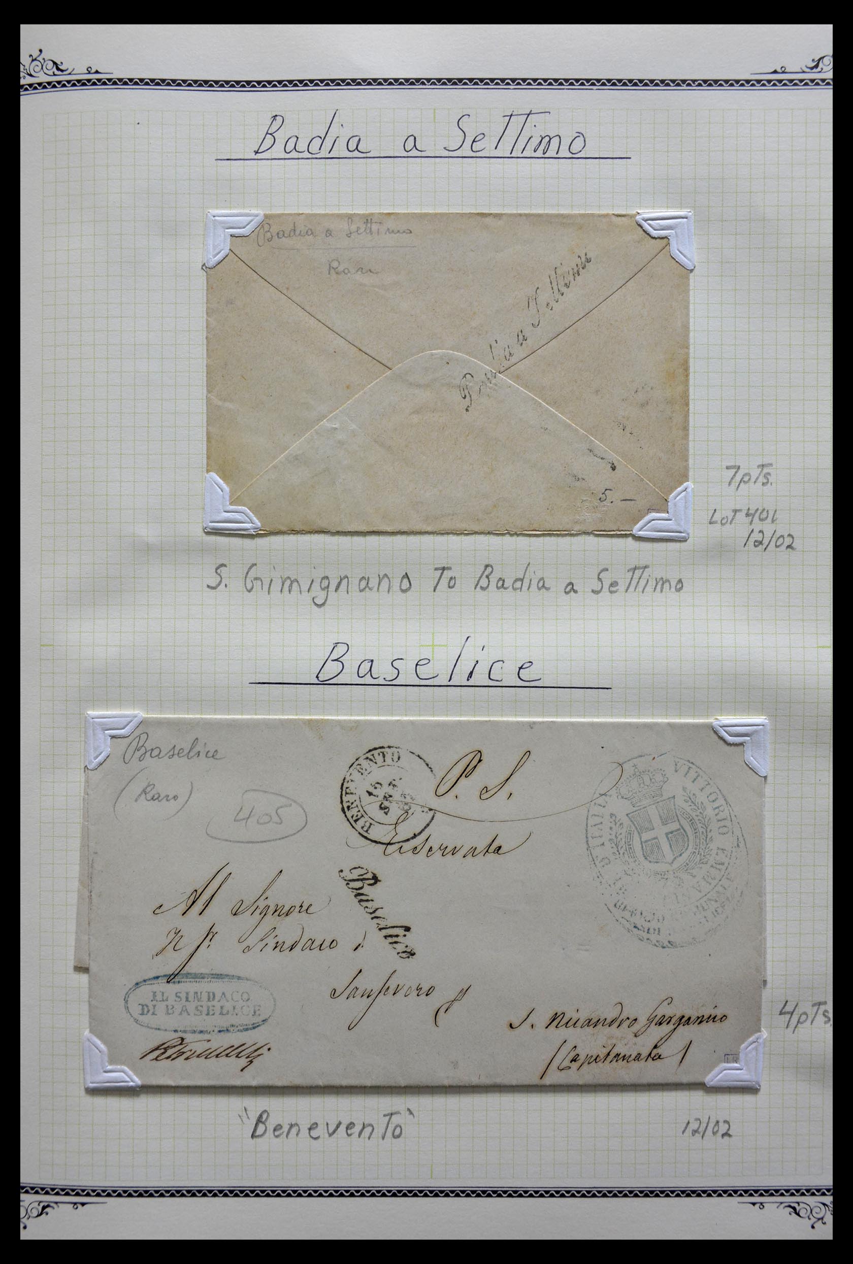 29293 015 - 29293 Italy cancellation collection 1870-1949.