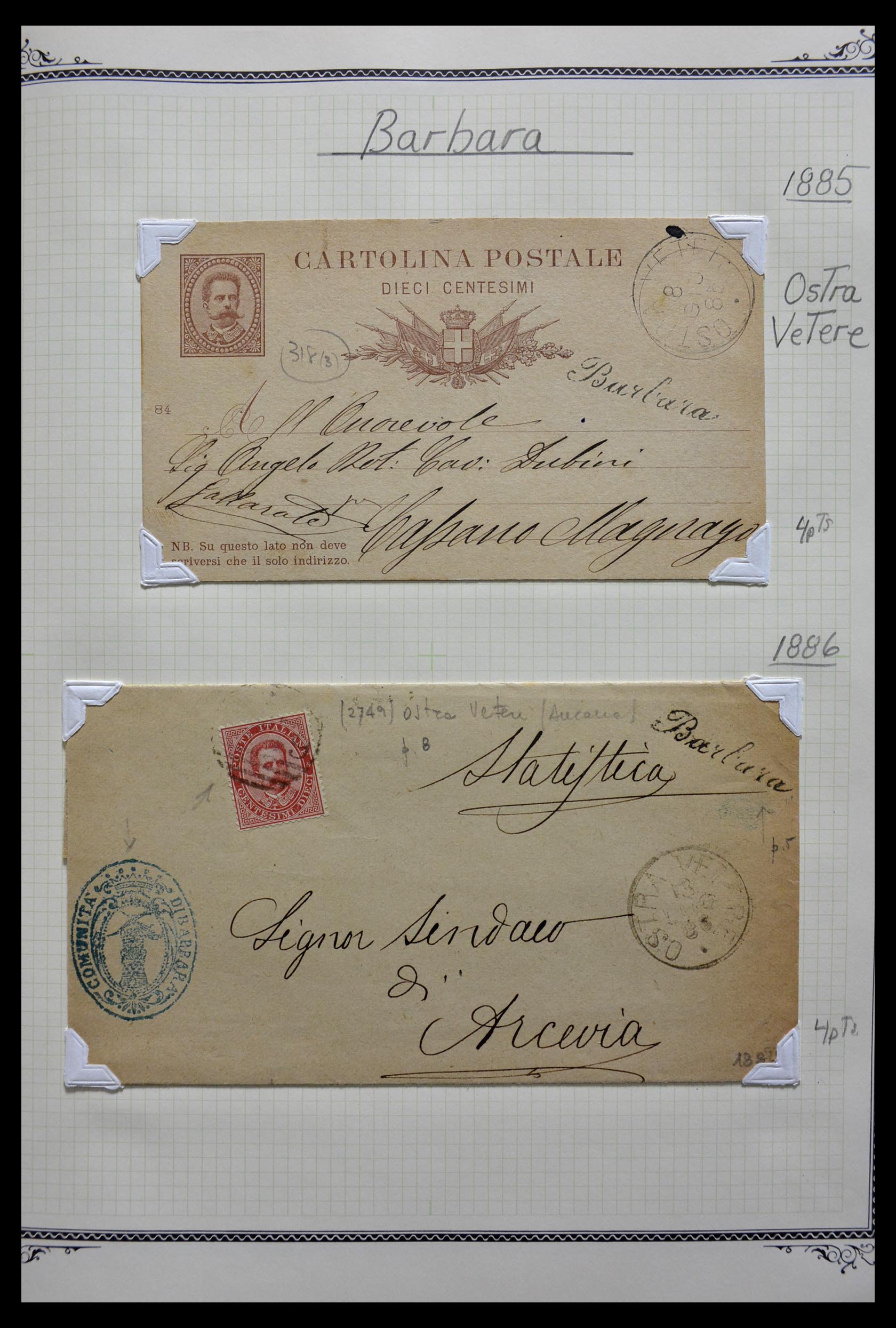 29293 017 - 29293 Italy cancellation collection 1870-1949.