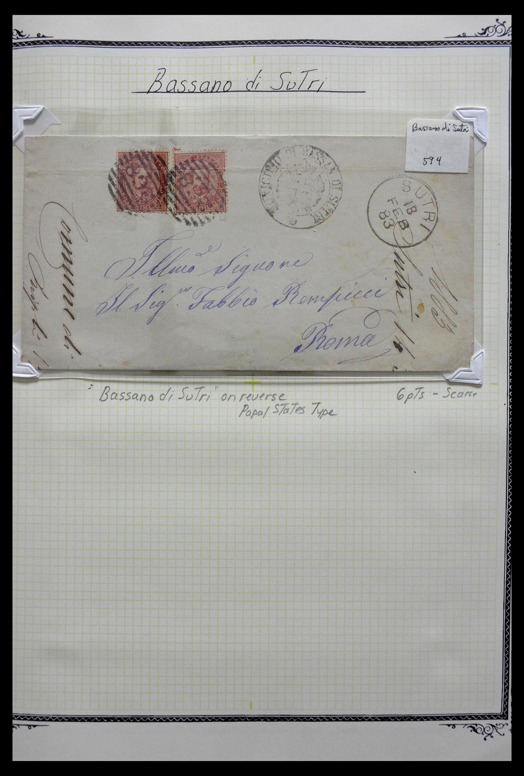 29293 019 - 29293 Italy cancellation collection 1870-1949.