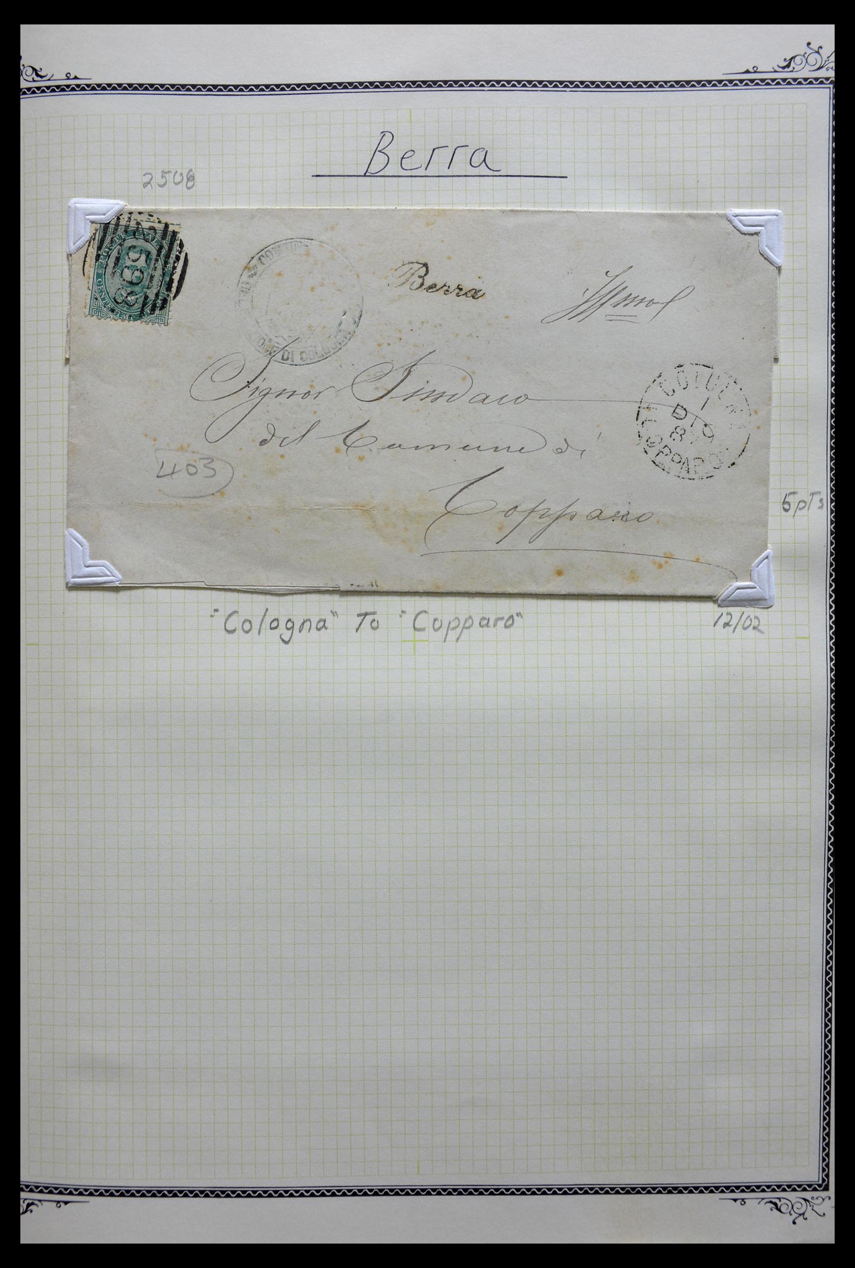 29293 020 - 29293 Italy cancellation collection 1870-1949.