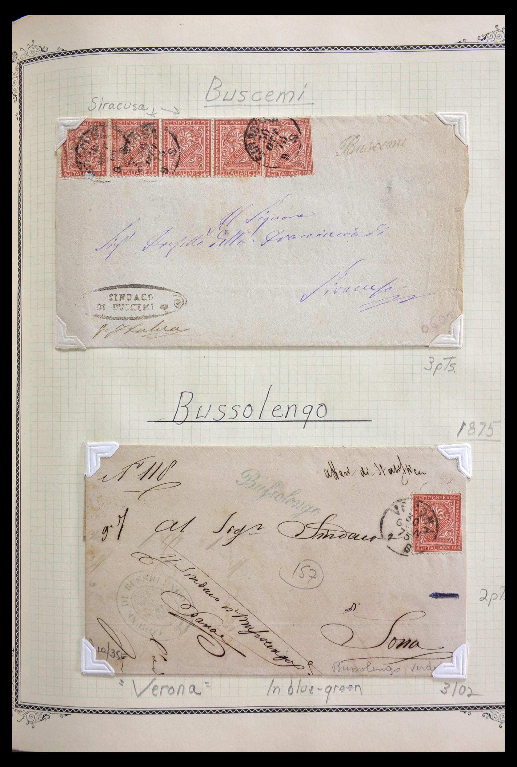 29293 035 - 29293 Italy cancellation collection 1870-1949.