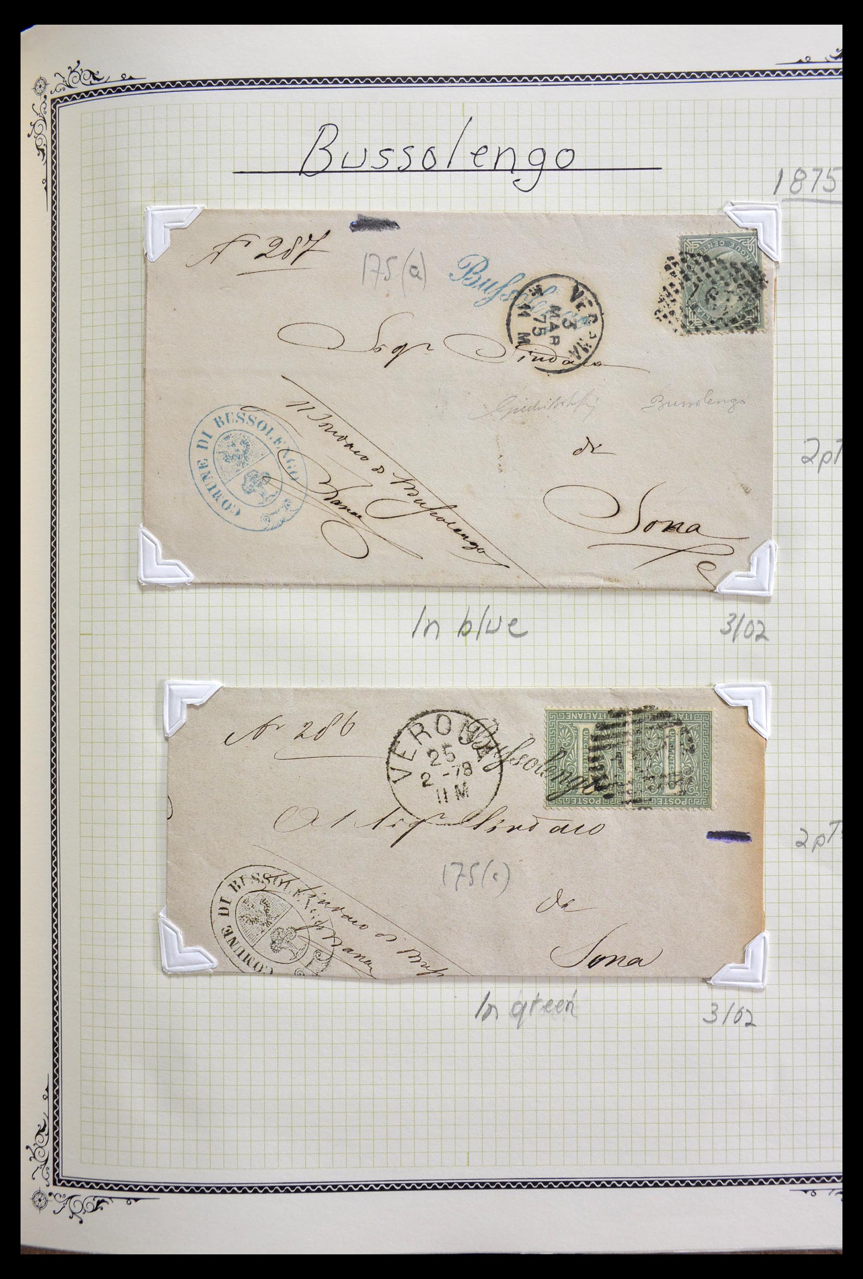29293 036 - 29293 Italy cancellation collection 1870-1949.