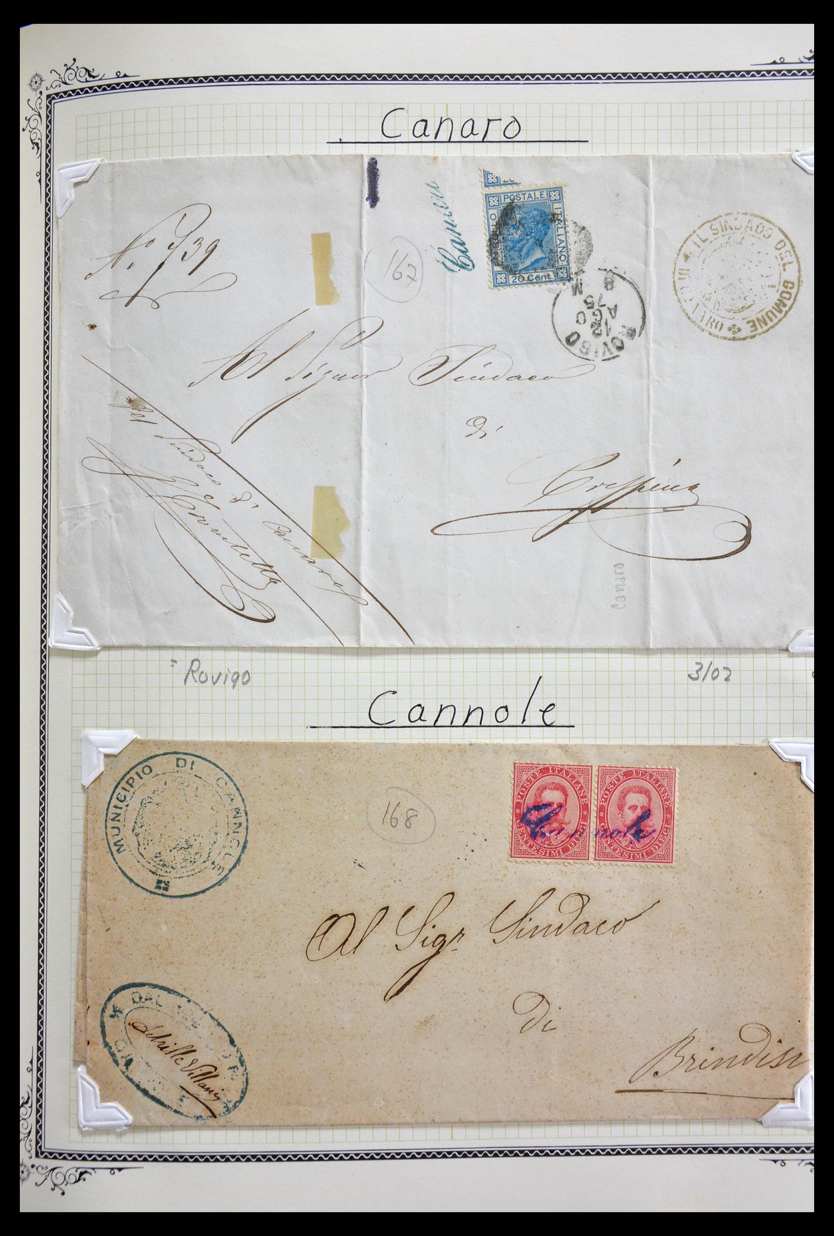 29293 045 - 29293 Italy cancellation collection 1870-1949.