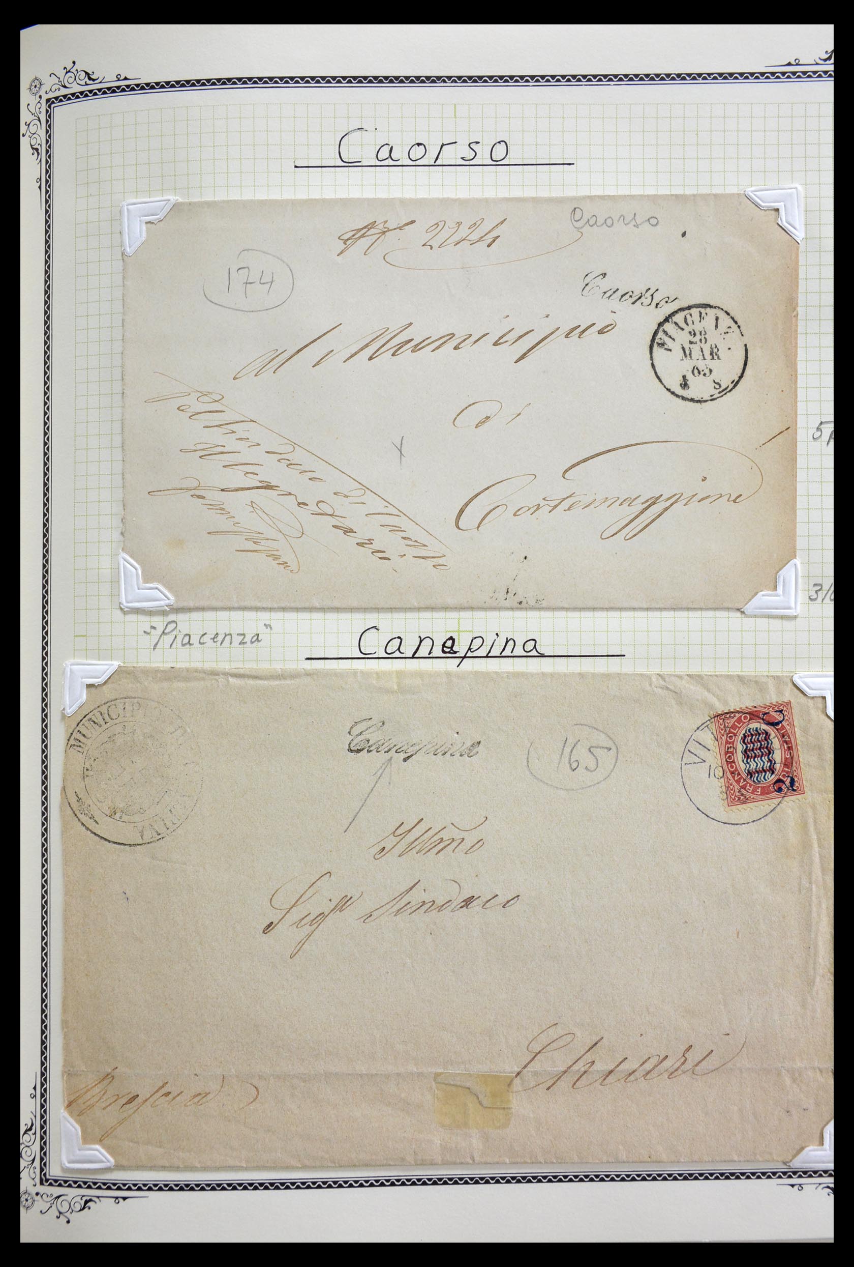 29293 046 - 29293 Italy cancellation collection 1870-1949.