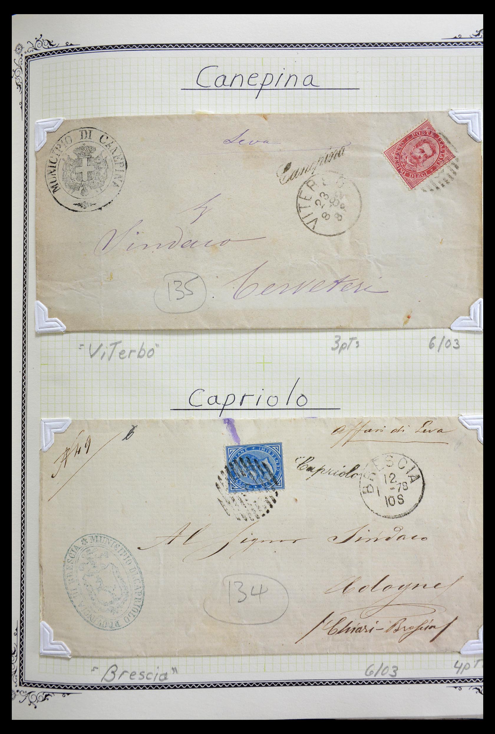 29293 047 - 29293 Italy cancellation collection 1870-1949.