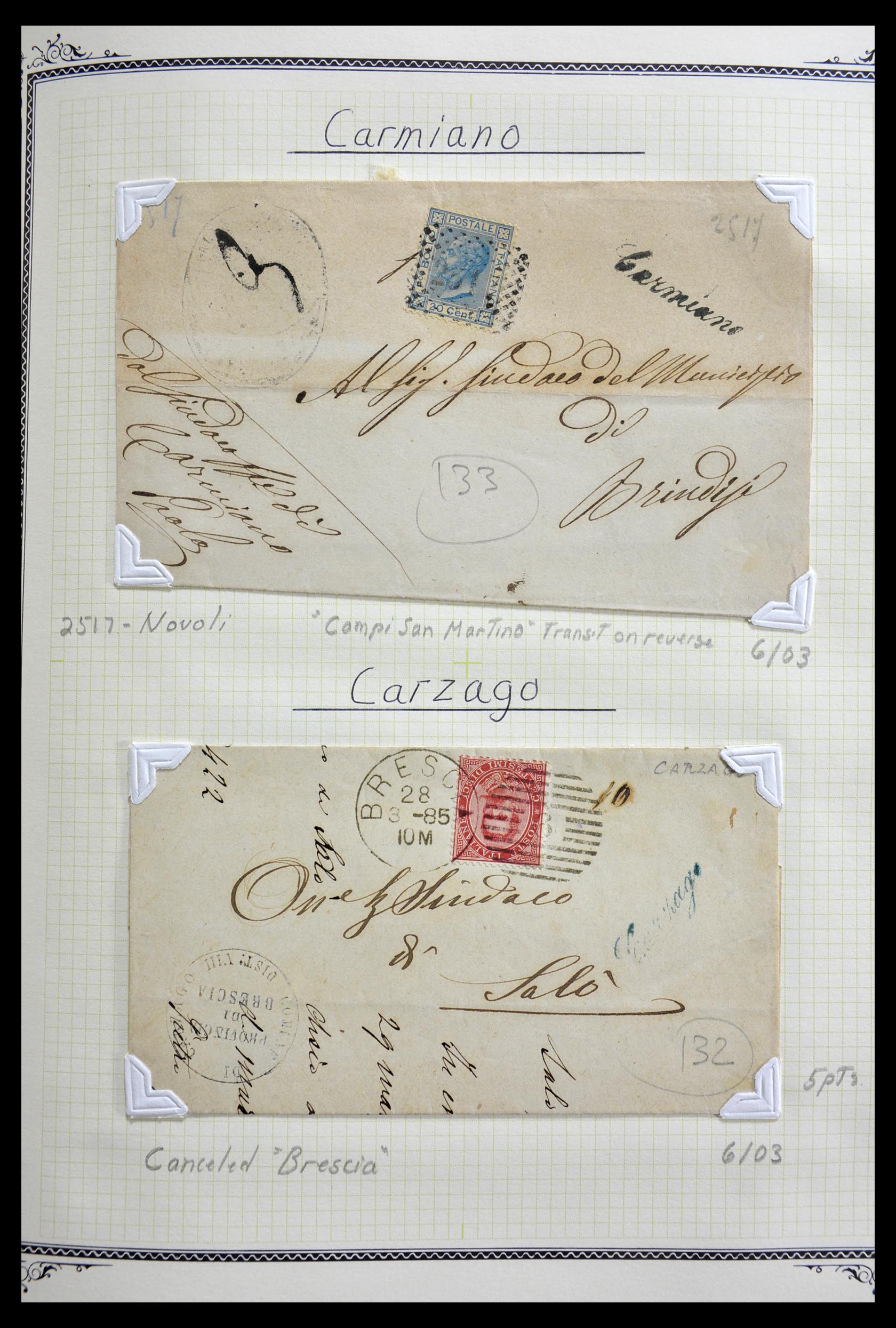 29293 051 - 29293 Italy cancellation collection 1870-1949.