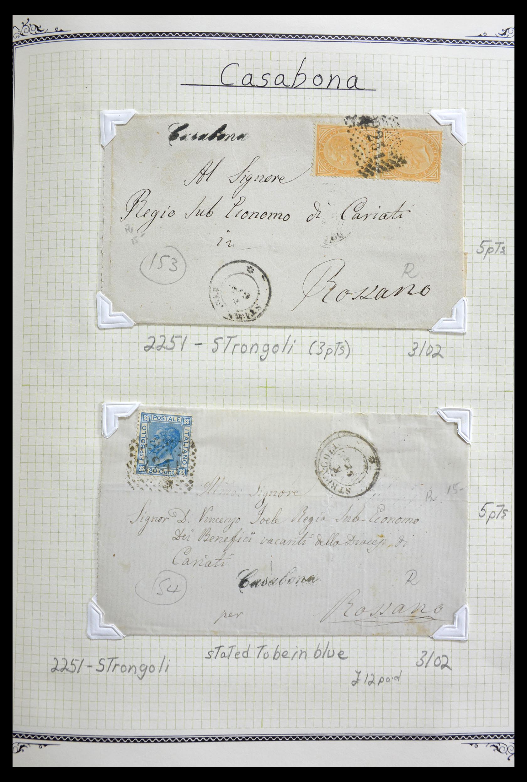 29293 052 - 29293 Italy cancellation collection 1870-1949.