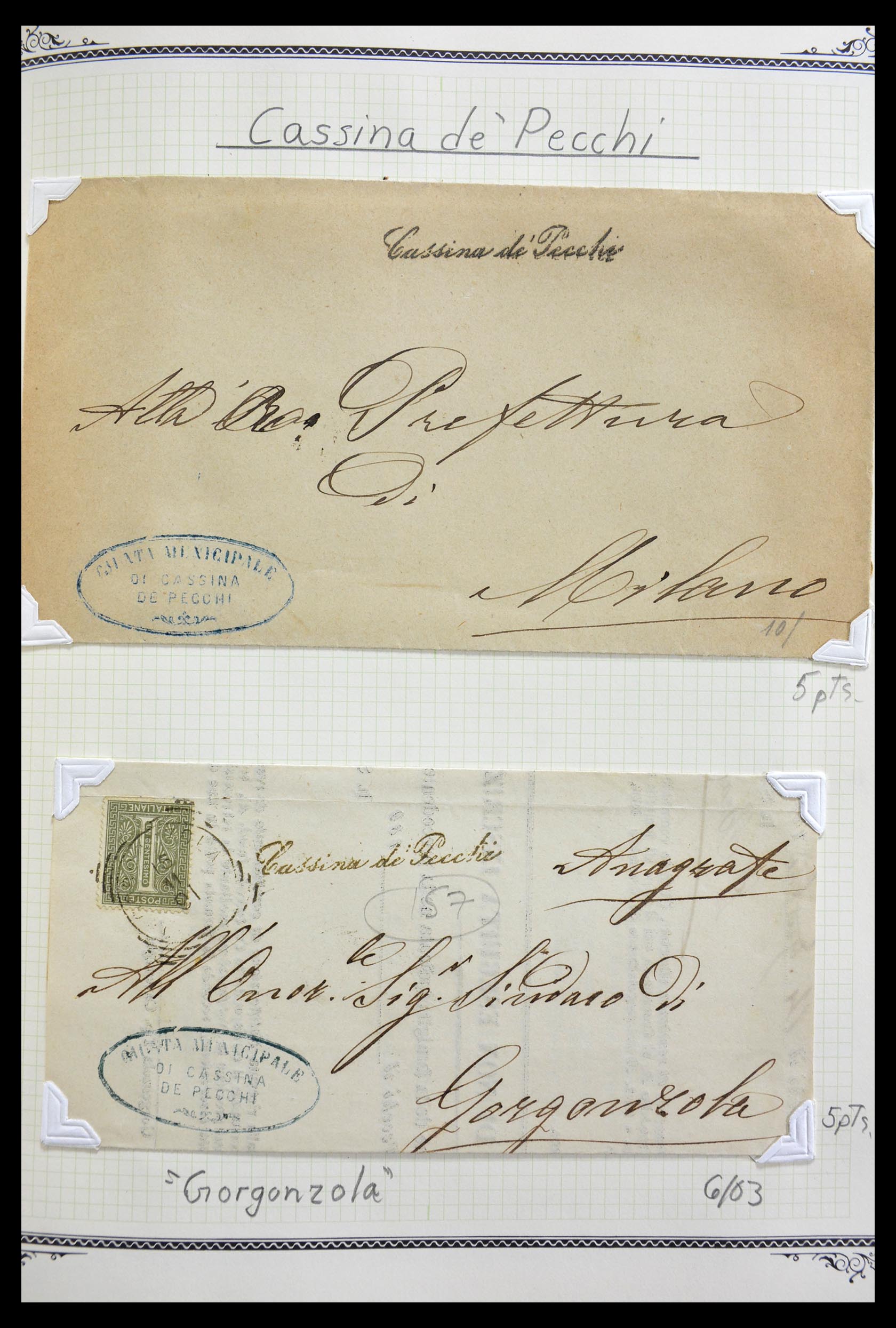 29293 053 - 29293 Italy cancellation collection 1870-1949.