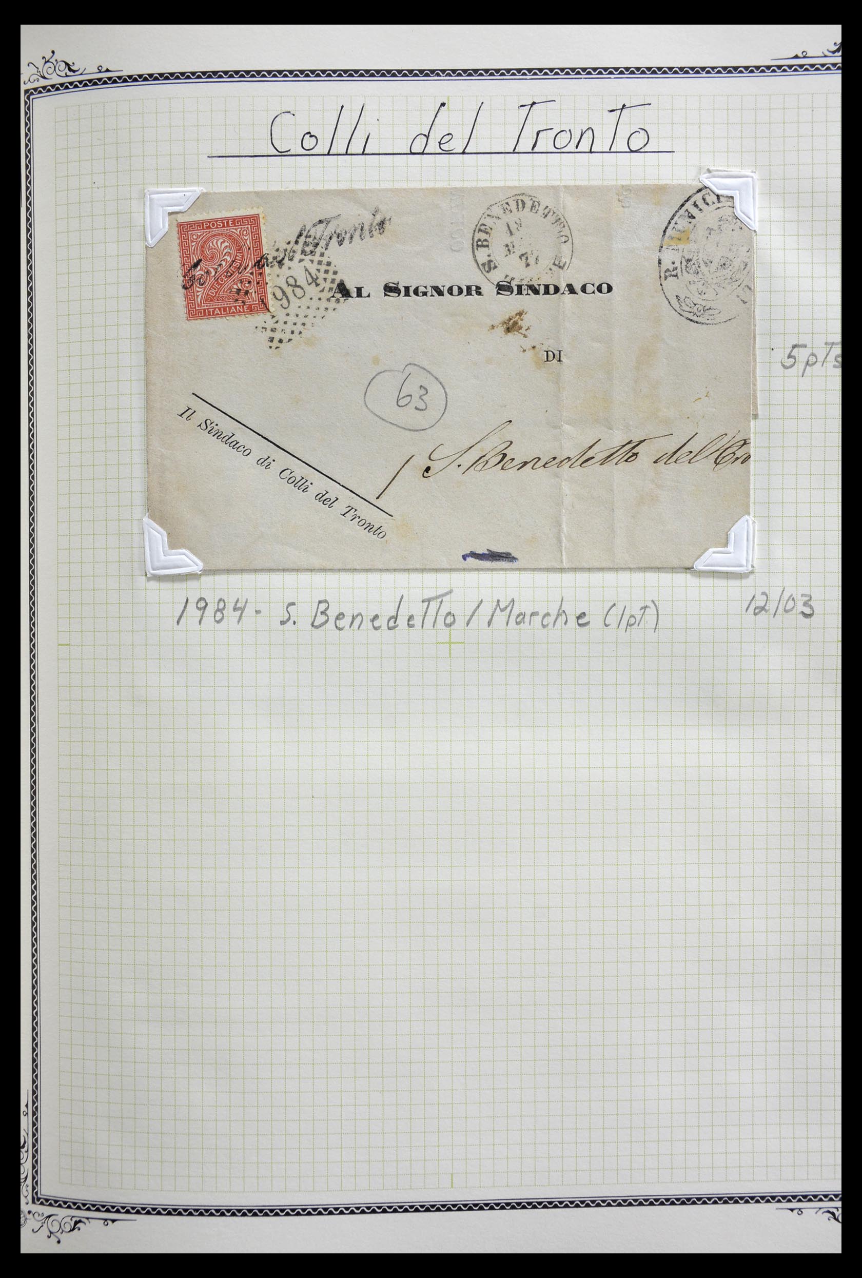 29293 070 - 29293 Italy cancellation collection 1870-1949.