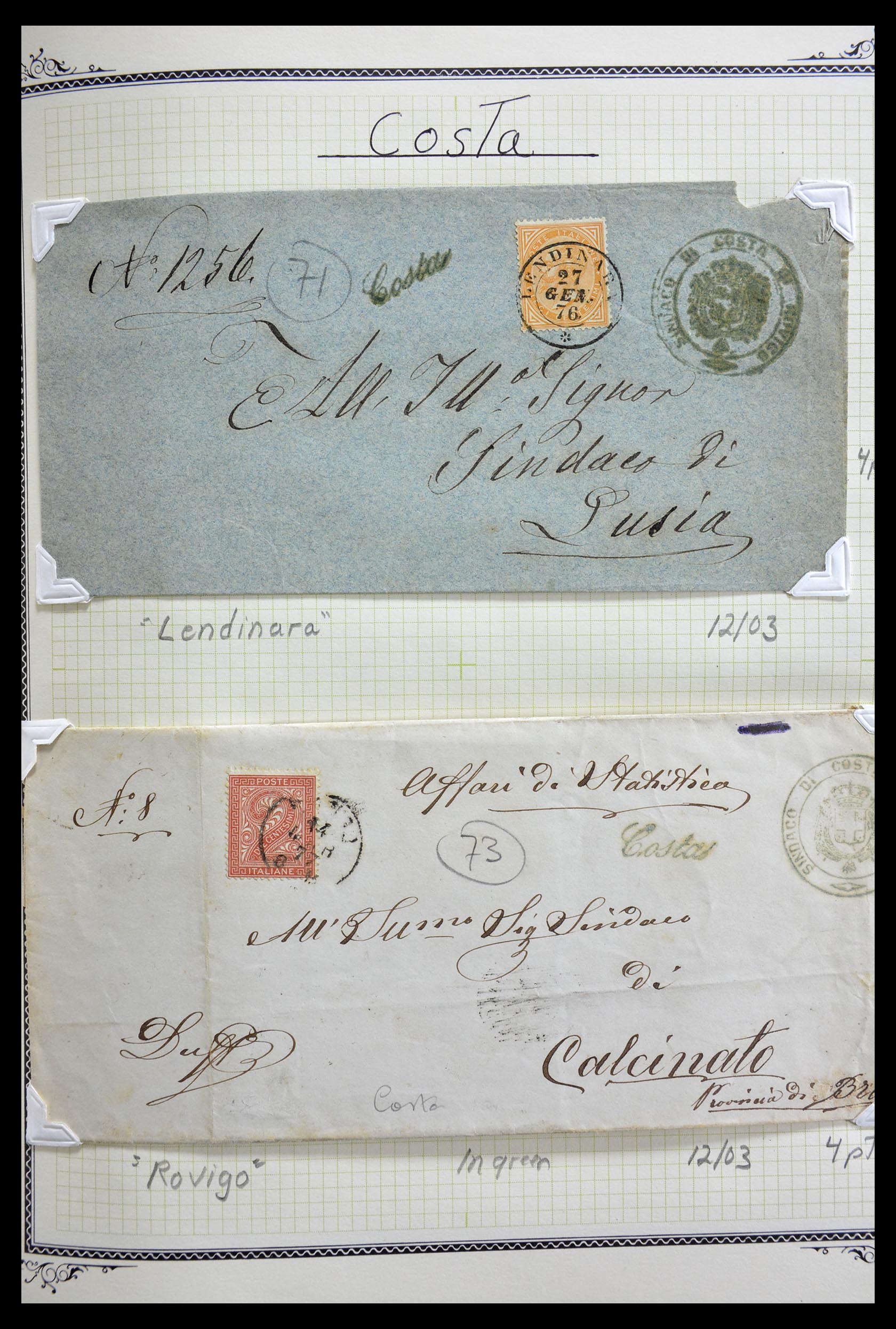 29293 077 - 29293 Italy cancellation collection 1870-1949.