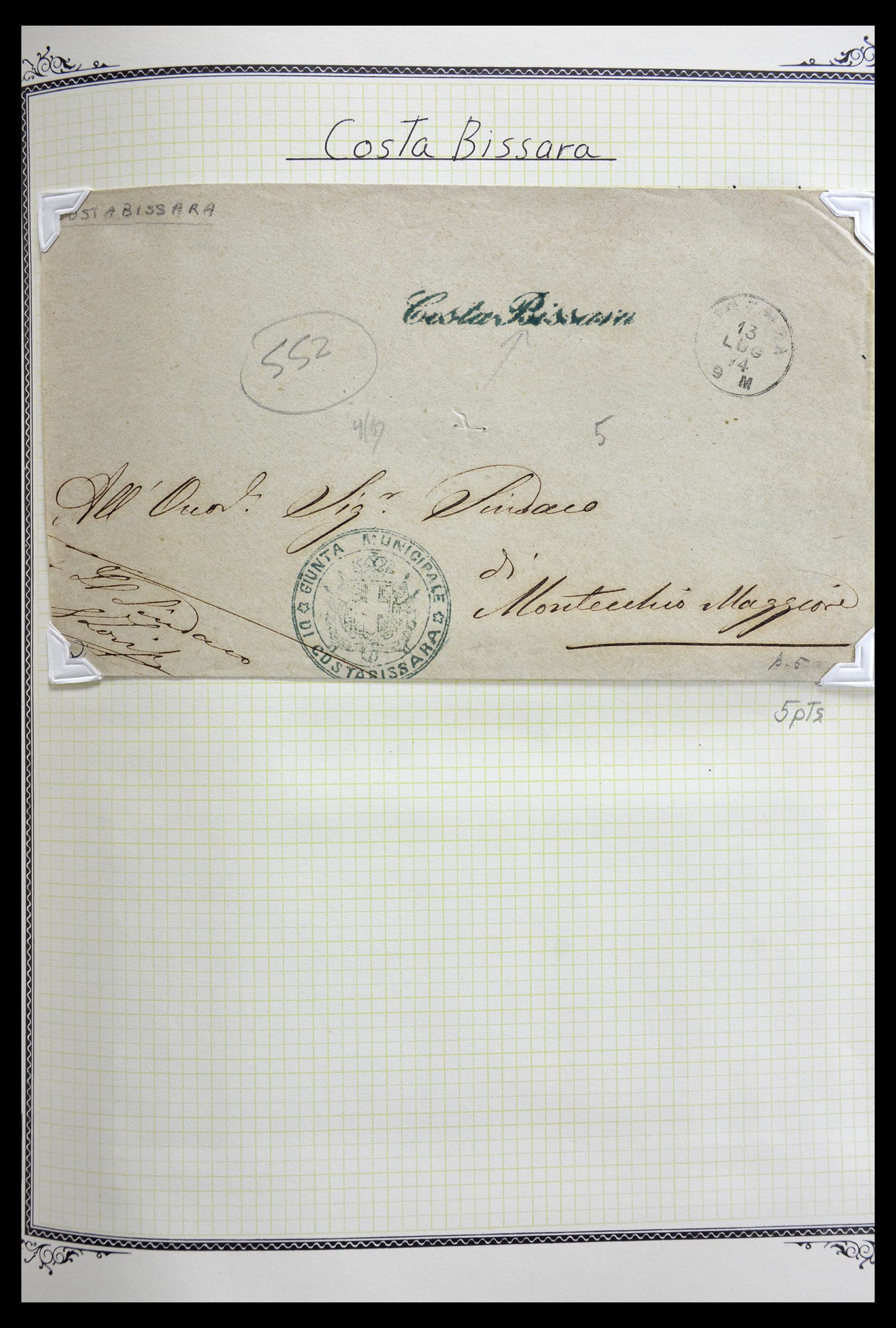 29293 078 - 29293 Italy cancellation collection 1870-1949.