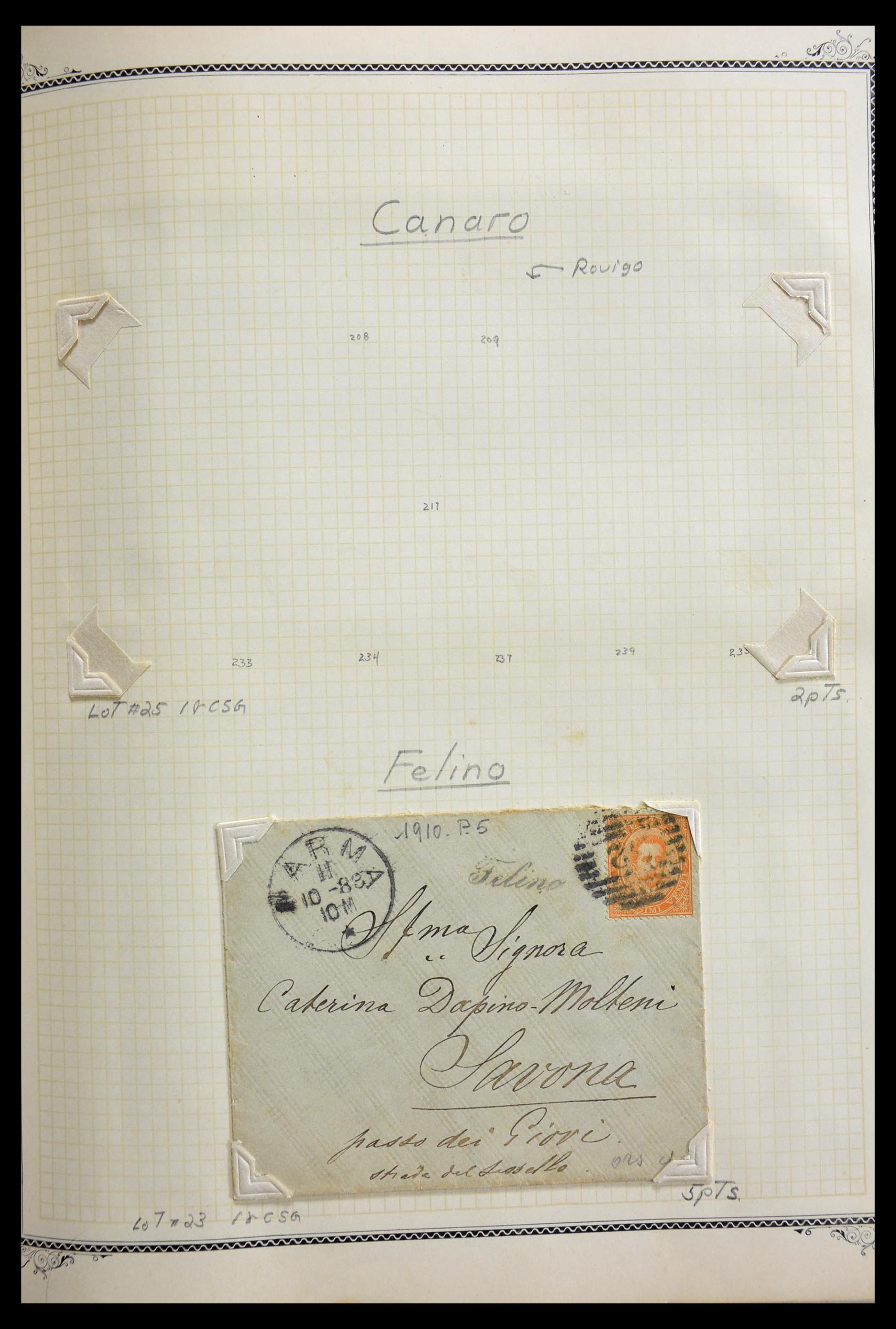 29293 080 - 29293 Italy cancellation collection 1870-1949.