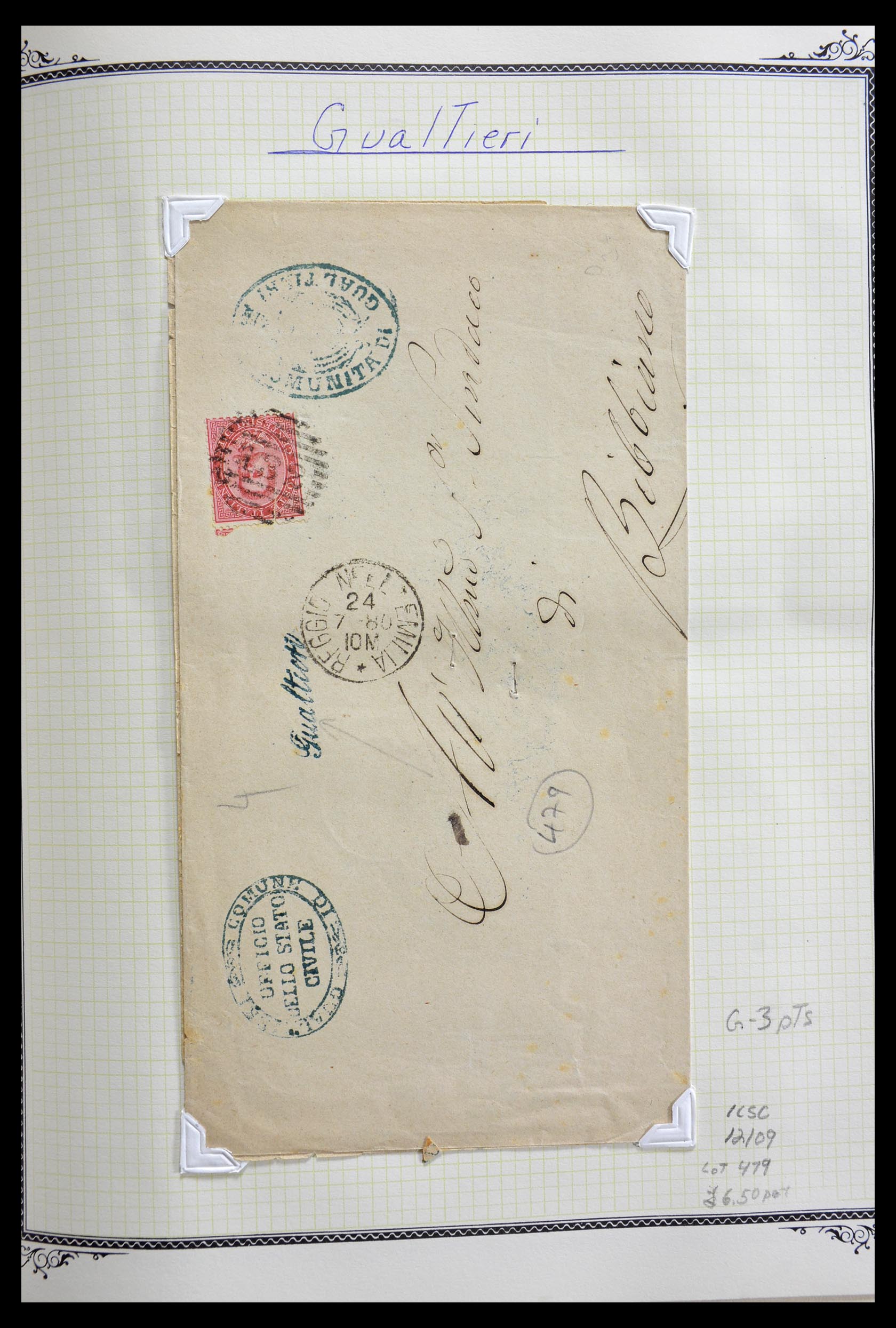 29293 085 - 29293 Italy cancellation collection 1870-1949.
