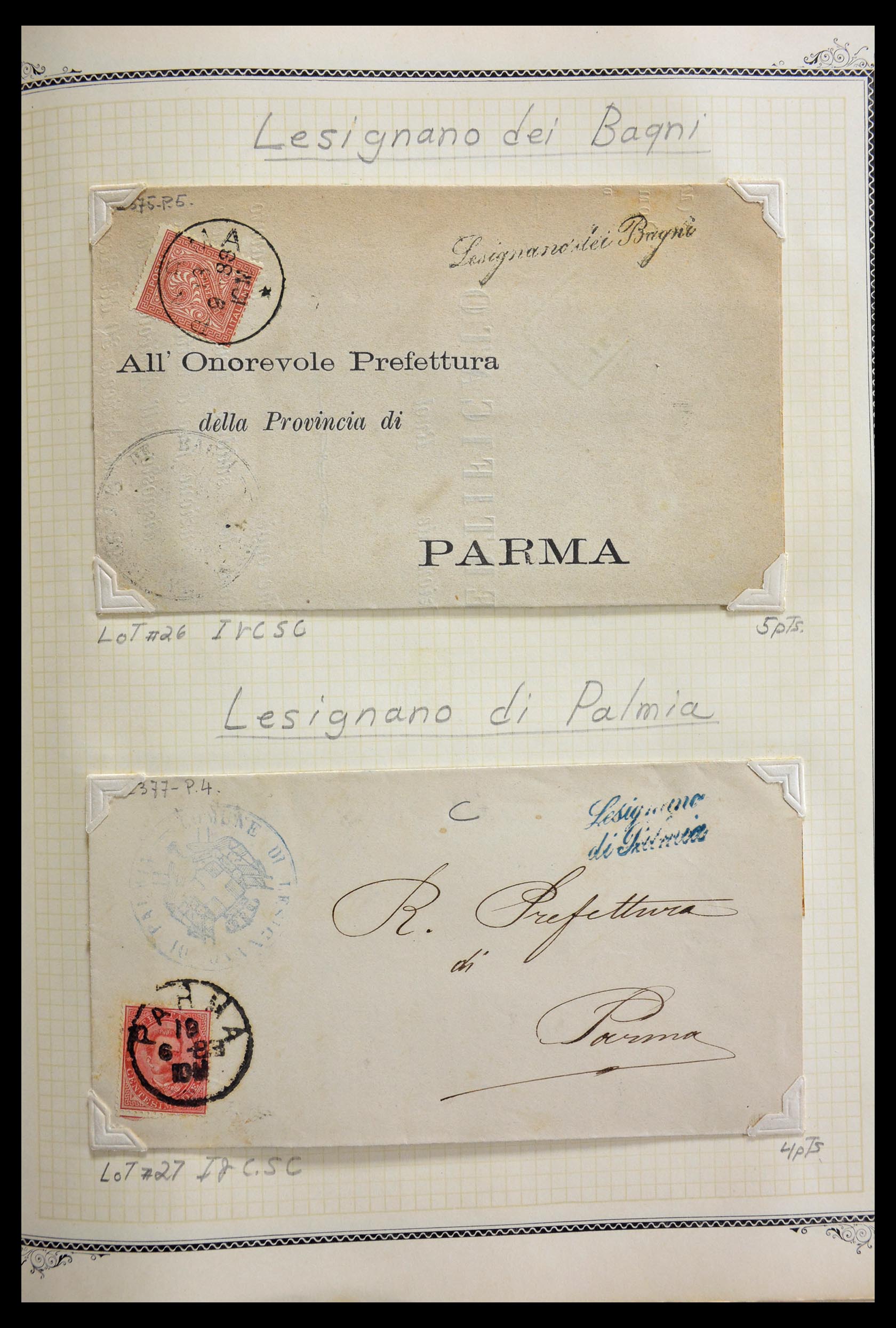 29293 087 - 29293 Italy cancellation collection 1870-1949.