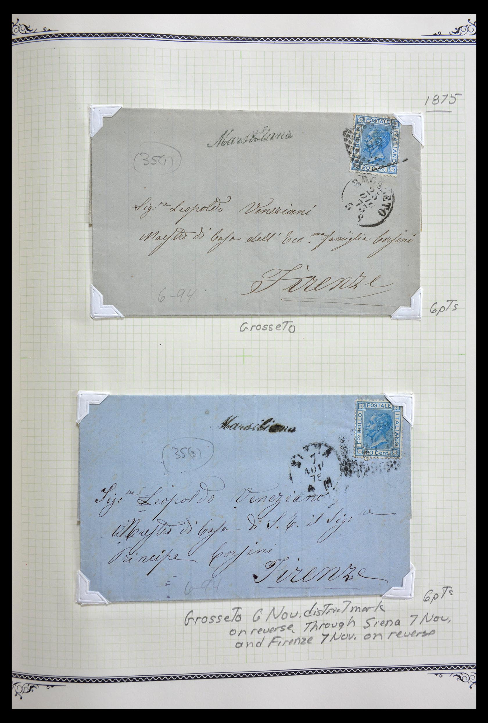 29293 091 - 29293 Italy cancellation collection 1870-1949.
