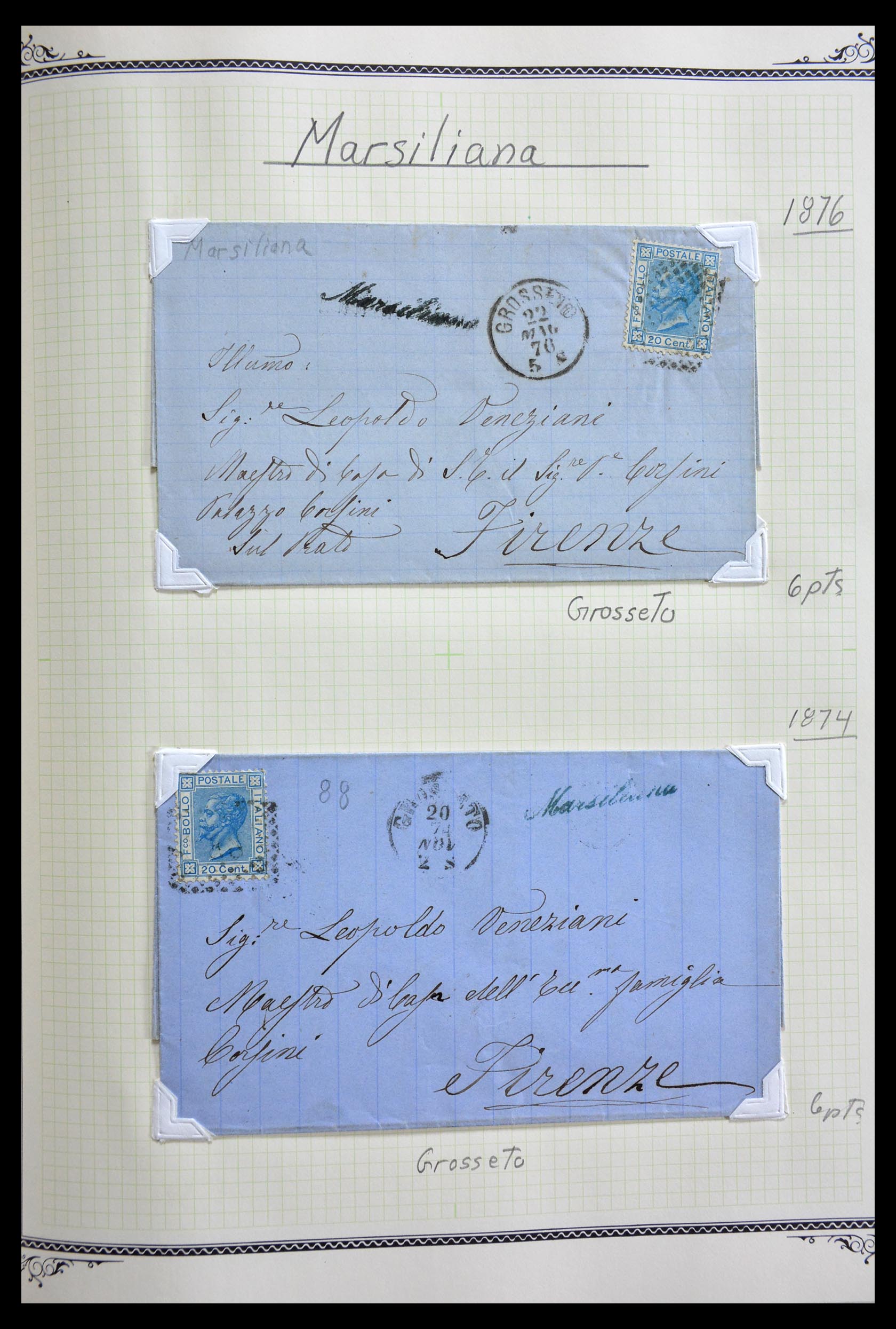 29293 092 - 29293 Italy cancellation collection 1870-1949.