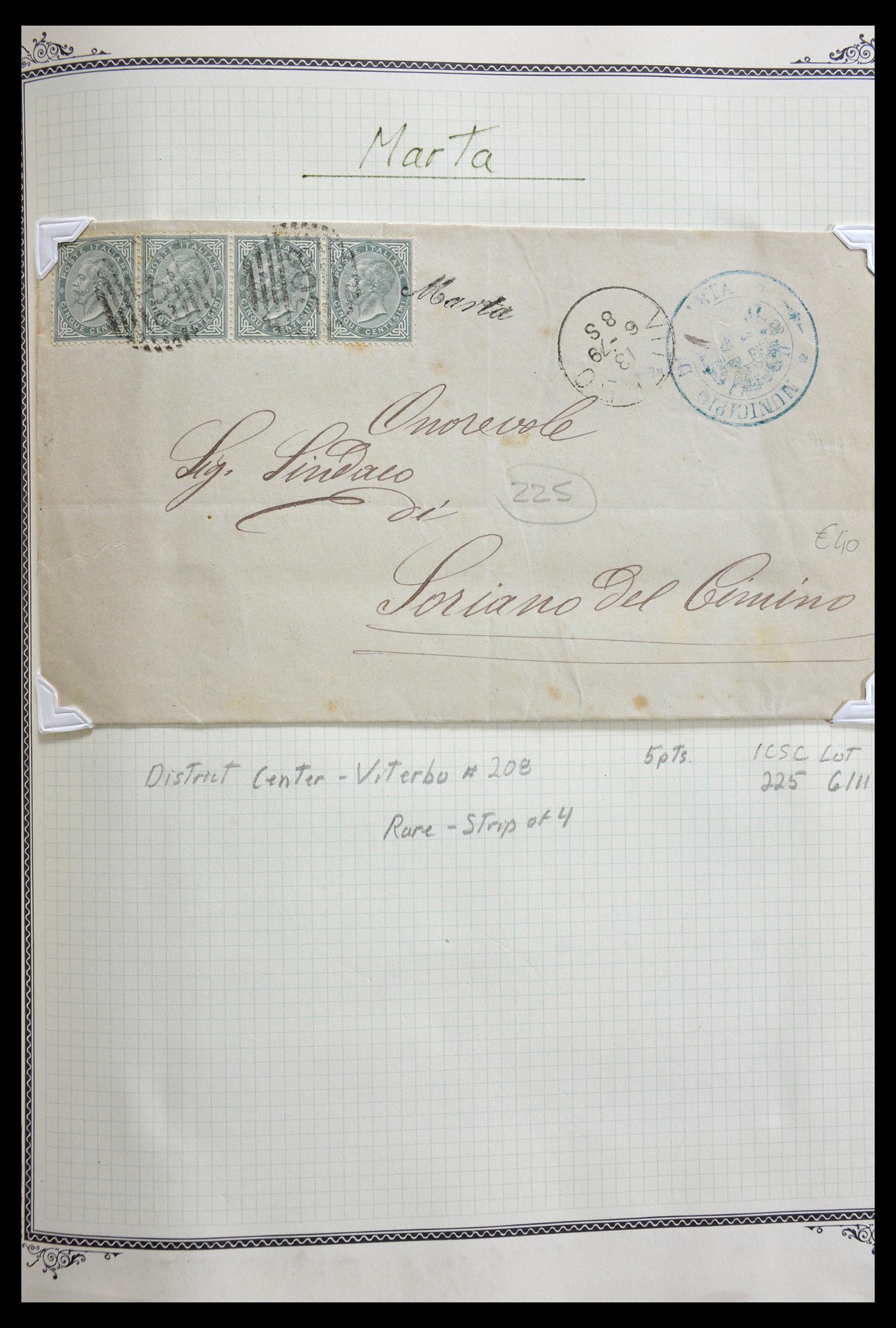 29293 093 - 29293 Italy cancellation collection 1870-1949.