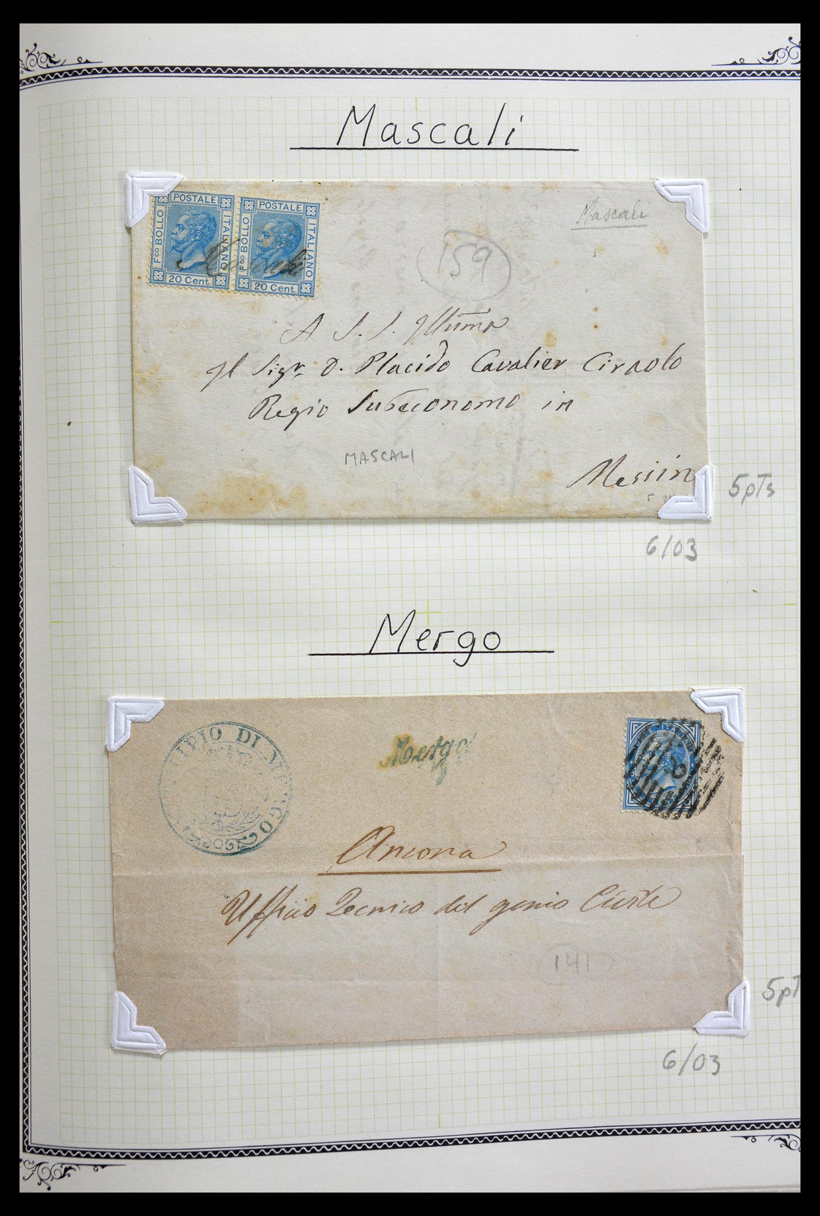 29293 094 - 29293 Italy cancellation collection 1870-1949.