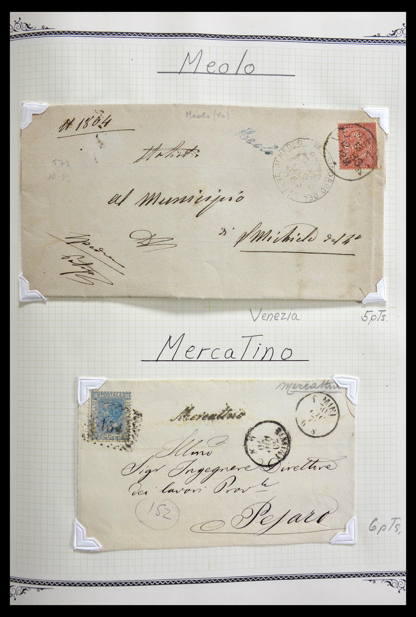 29293 096 - 29293 Italy cancellation collection 1870-1949.