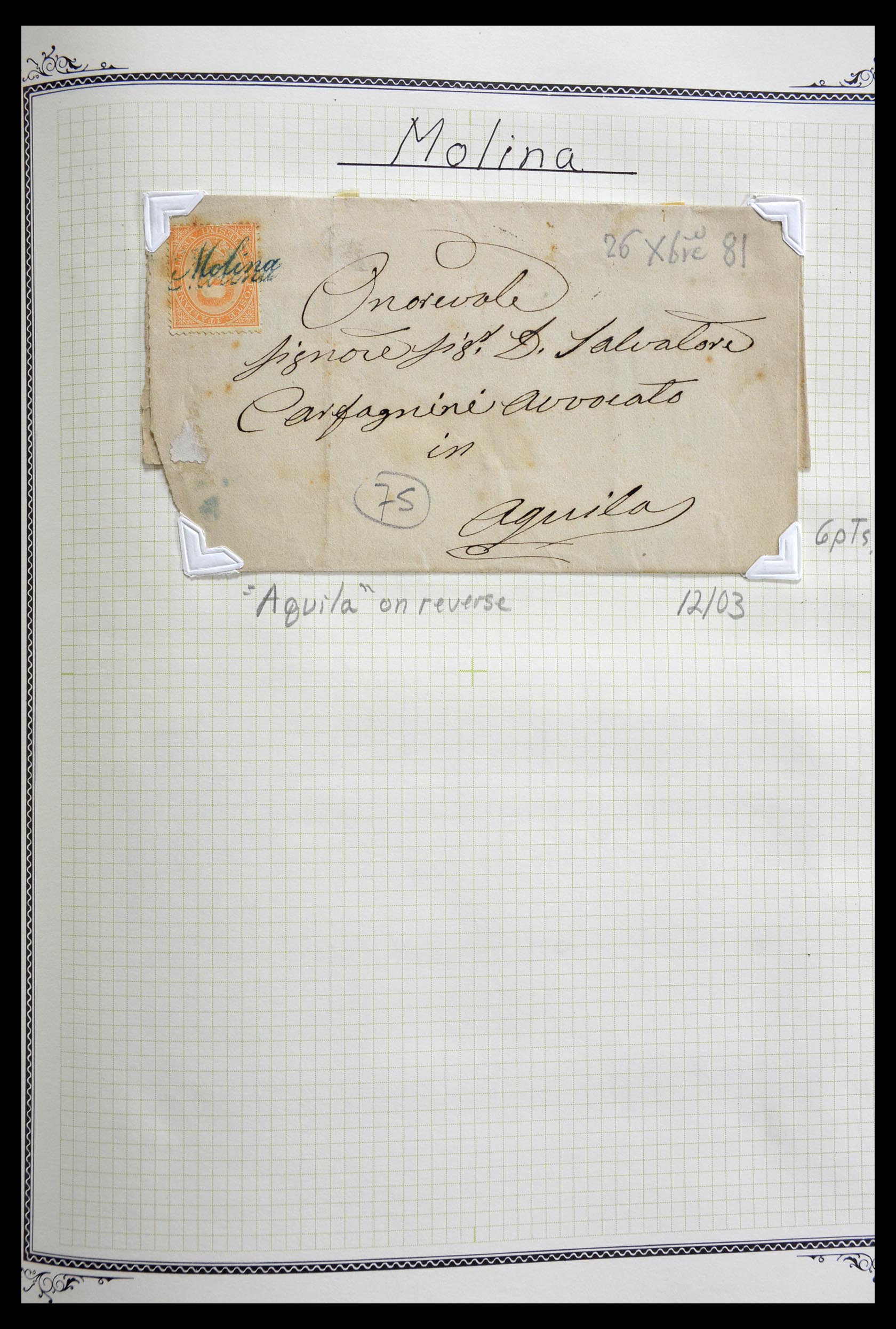 29293 097 - 29293 Italy cancellation collection 1870-1949.