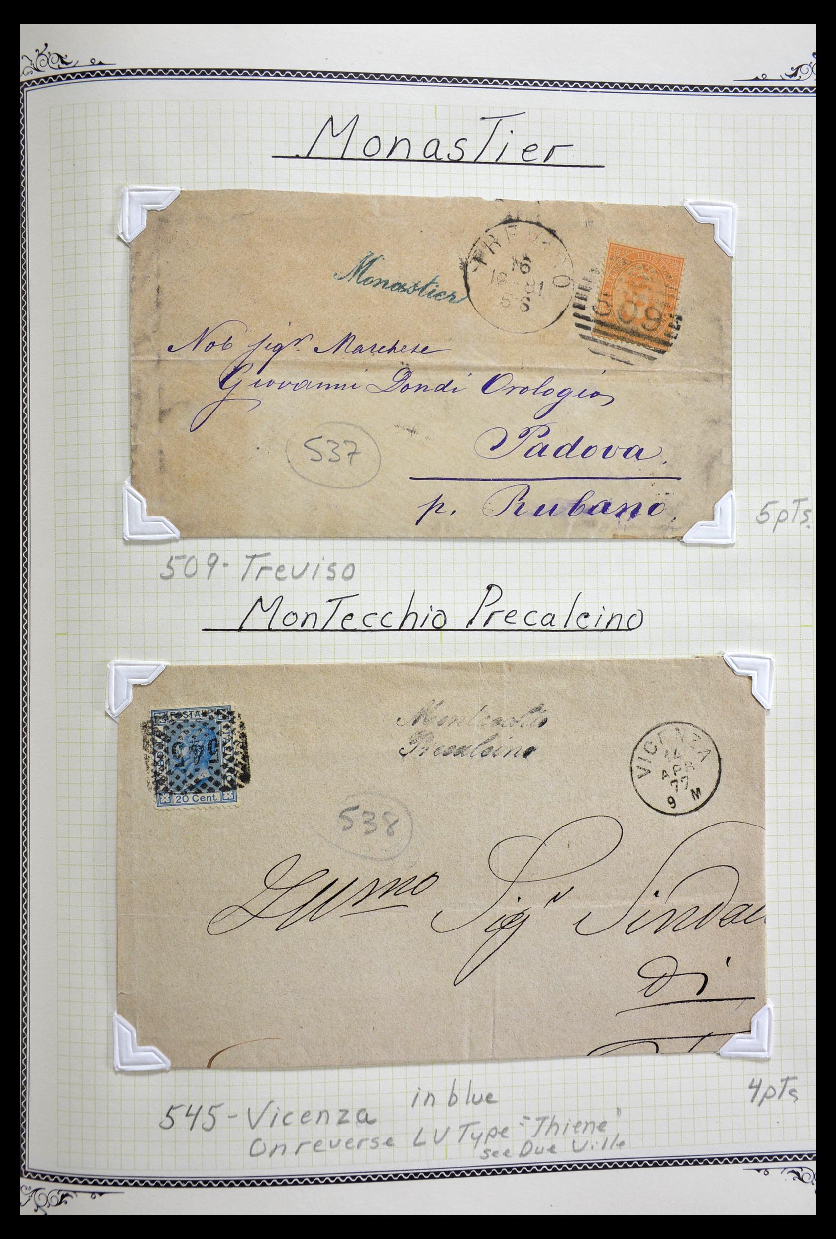29293 098 - 29293 Italy cancellation collection 1870-1949.