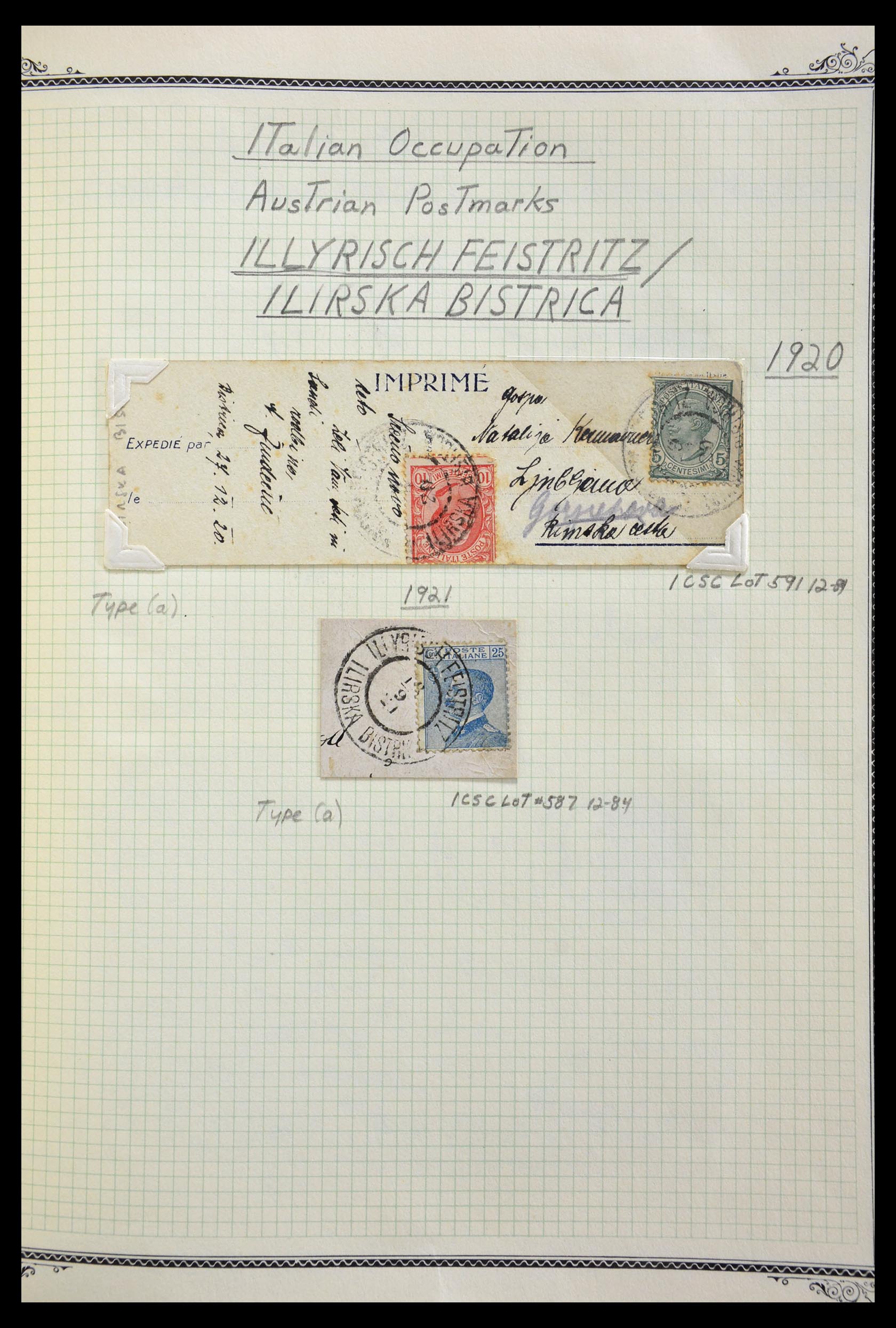 29293 826 - 29293 Italy cancellation collection 1870-1949.