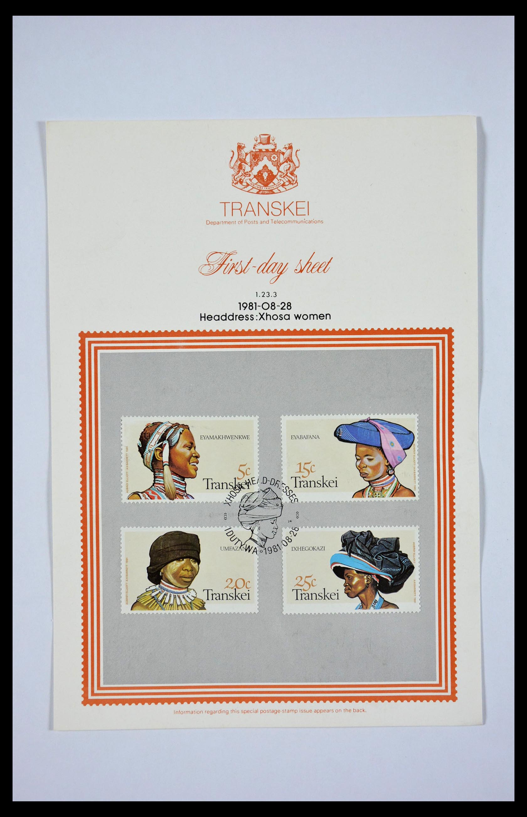 29356 006 - 29356 South Africa homelands first day covers 1979-1991.