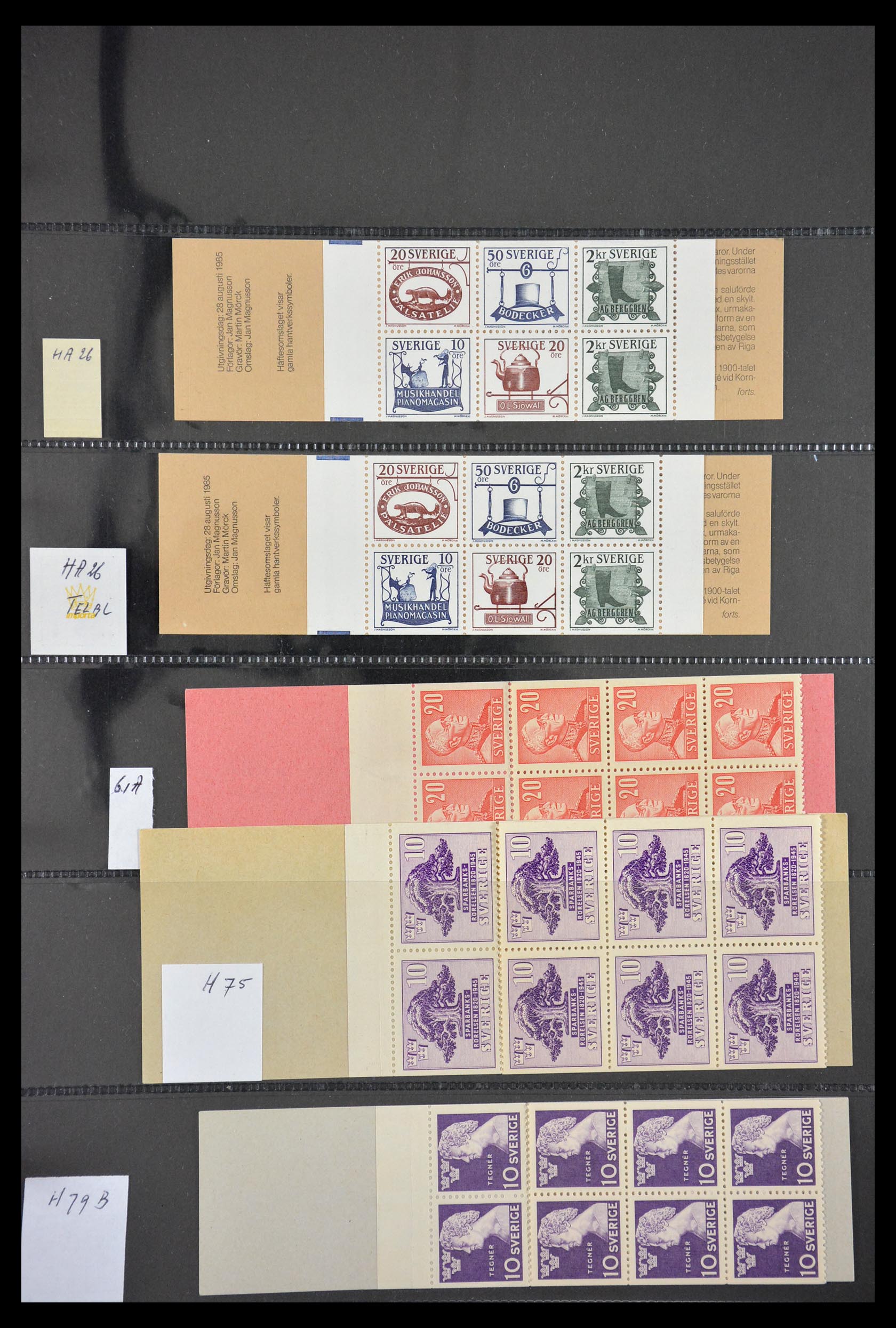 29368 024 - 29368 Sweden stamp booklets 1942-1996.