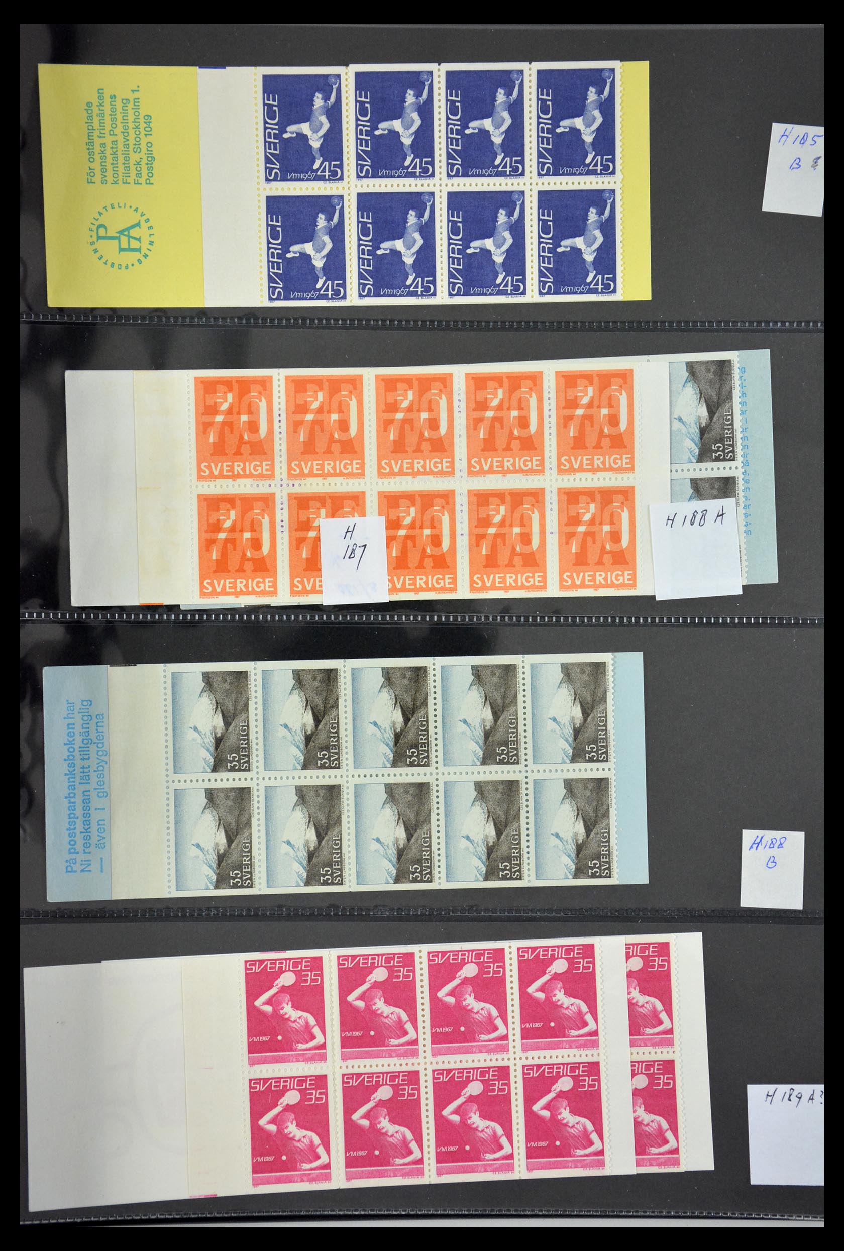 29368 040 - 29368 Zweden postzegelboekjes 1942-1996.
