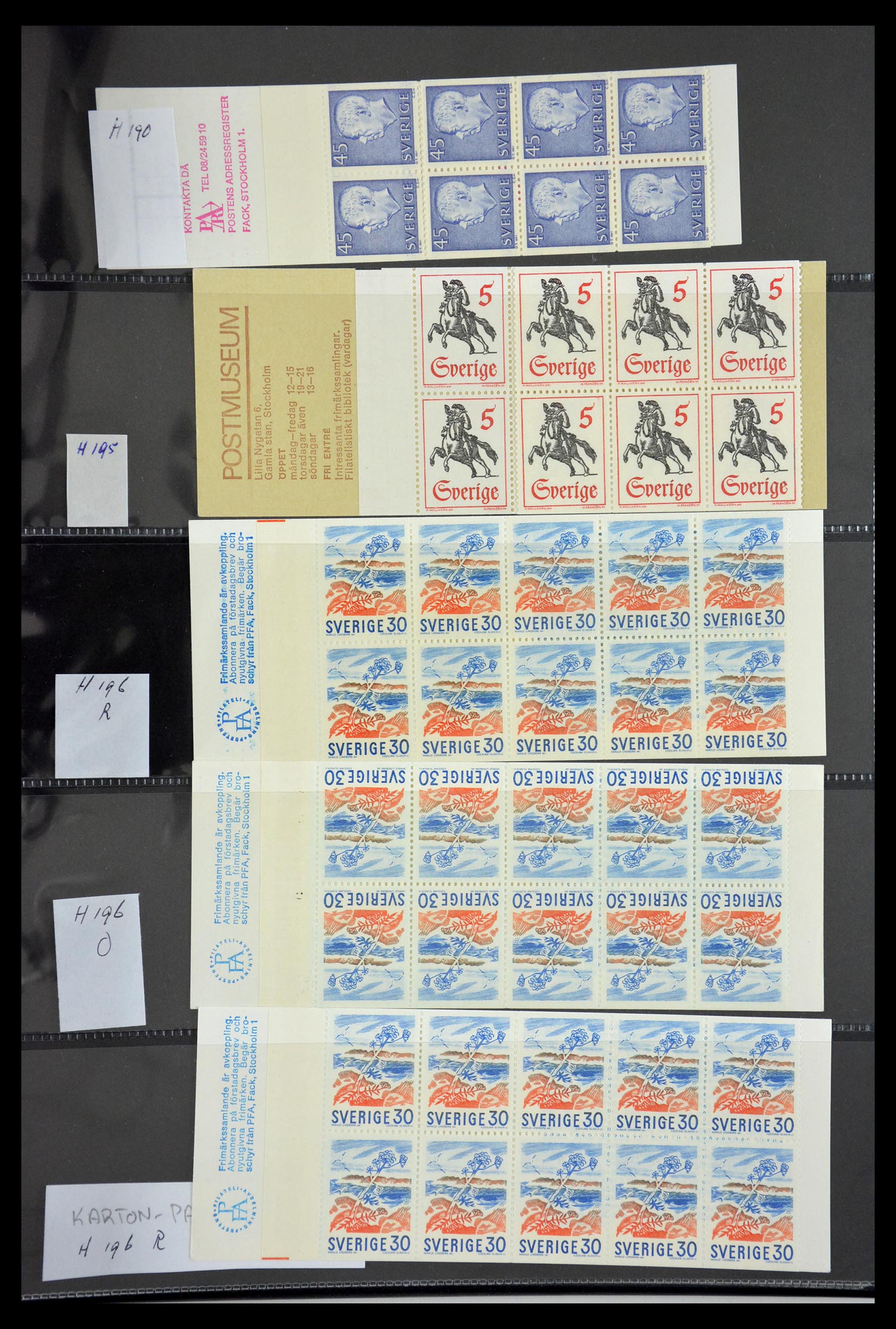 29368 042 - 29368 Zweden postzegelboekjes 1942-1996.