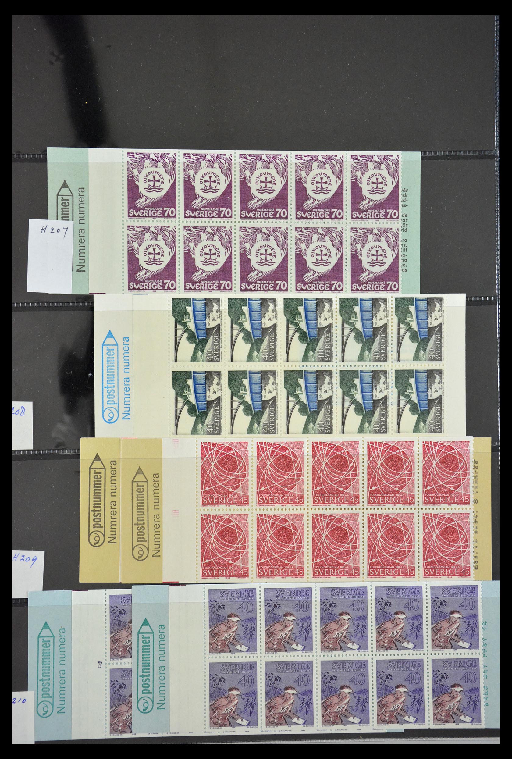 29368 046 - 29368 Zweden postzegelboekjes 1942-1996.