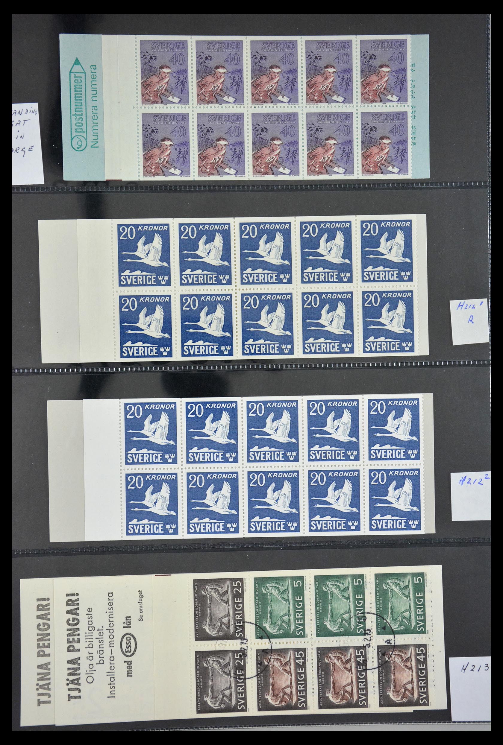 29368 047 - 29368 Sweden stamp booklets 1942-1996.