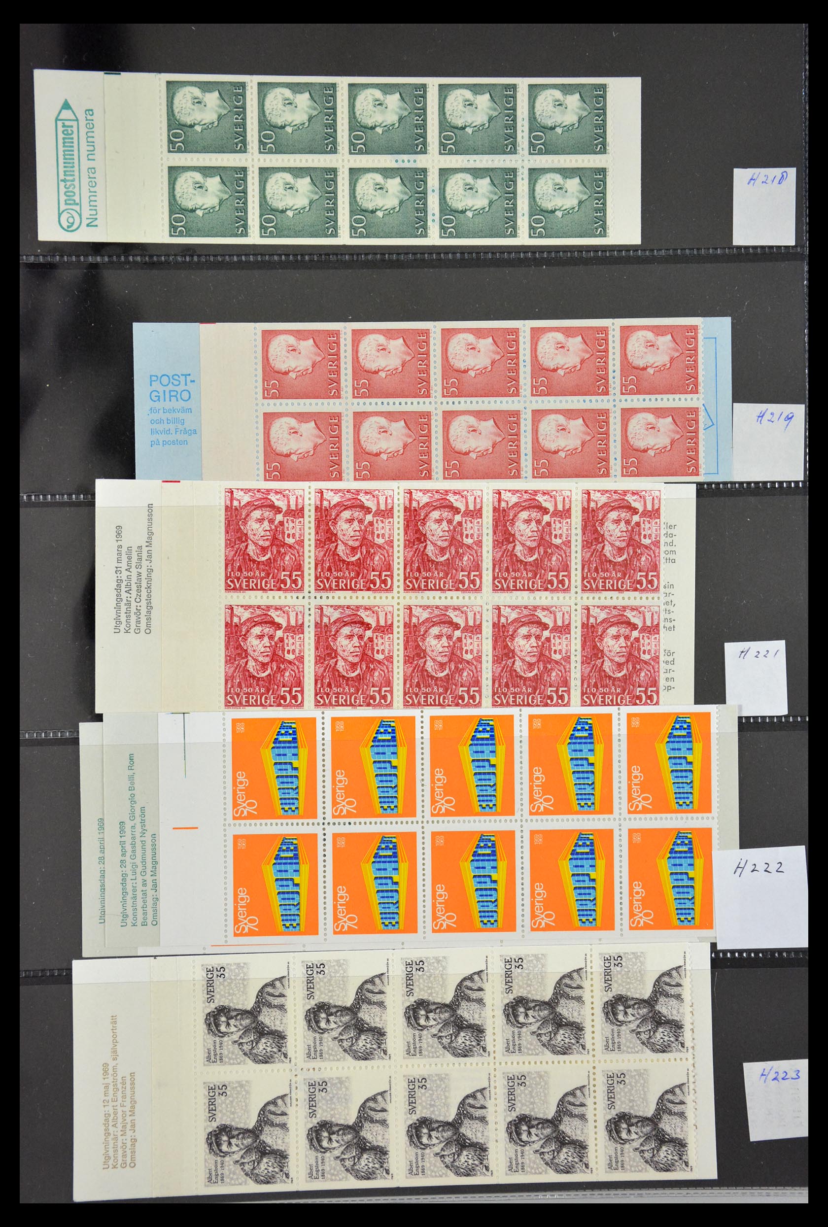 29368 049 - 29368 Zweden postzegelboekjes 1942-1996.