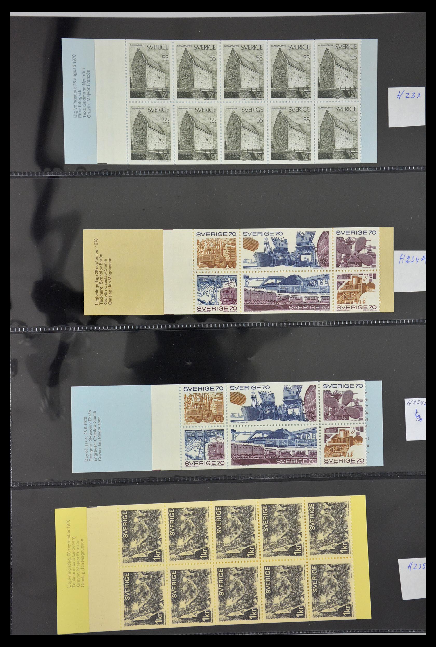 29368 053 - 29368 Sweden stamp booklets 1942-1996.