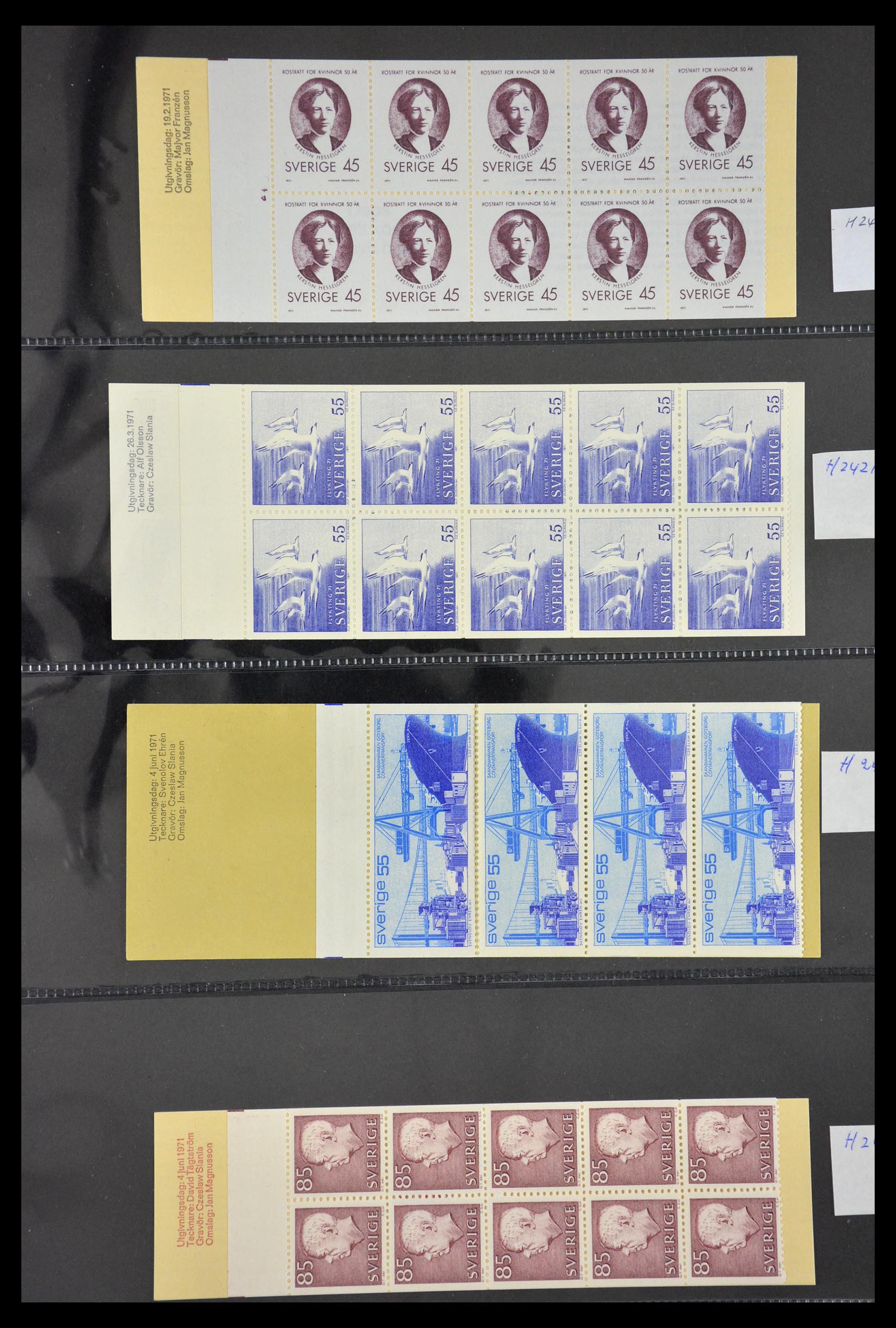 29368 056 - 29368 Sweden stamp booklets 1942-1996.