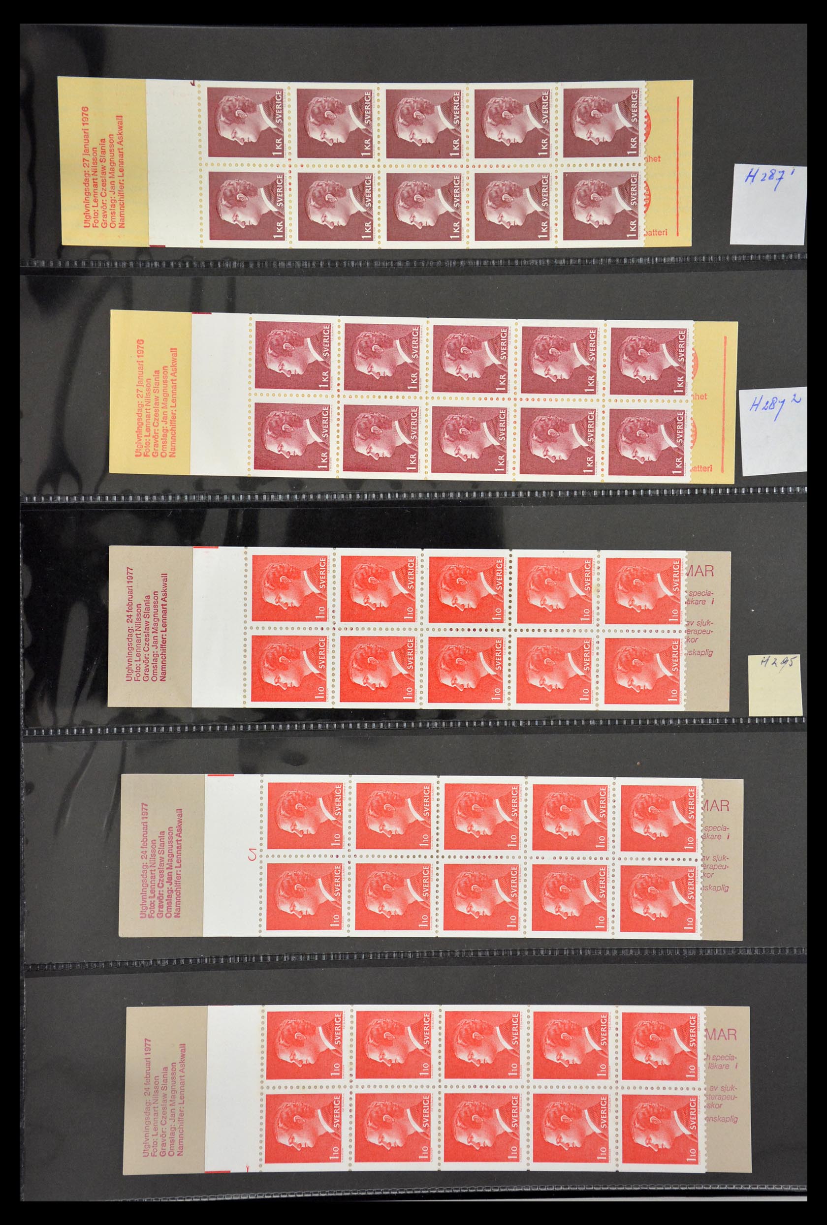 29368 070 - 29368 Zweden postzegelboekjes 1942-1996.