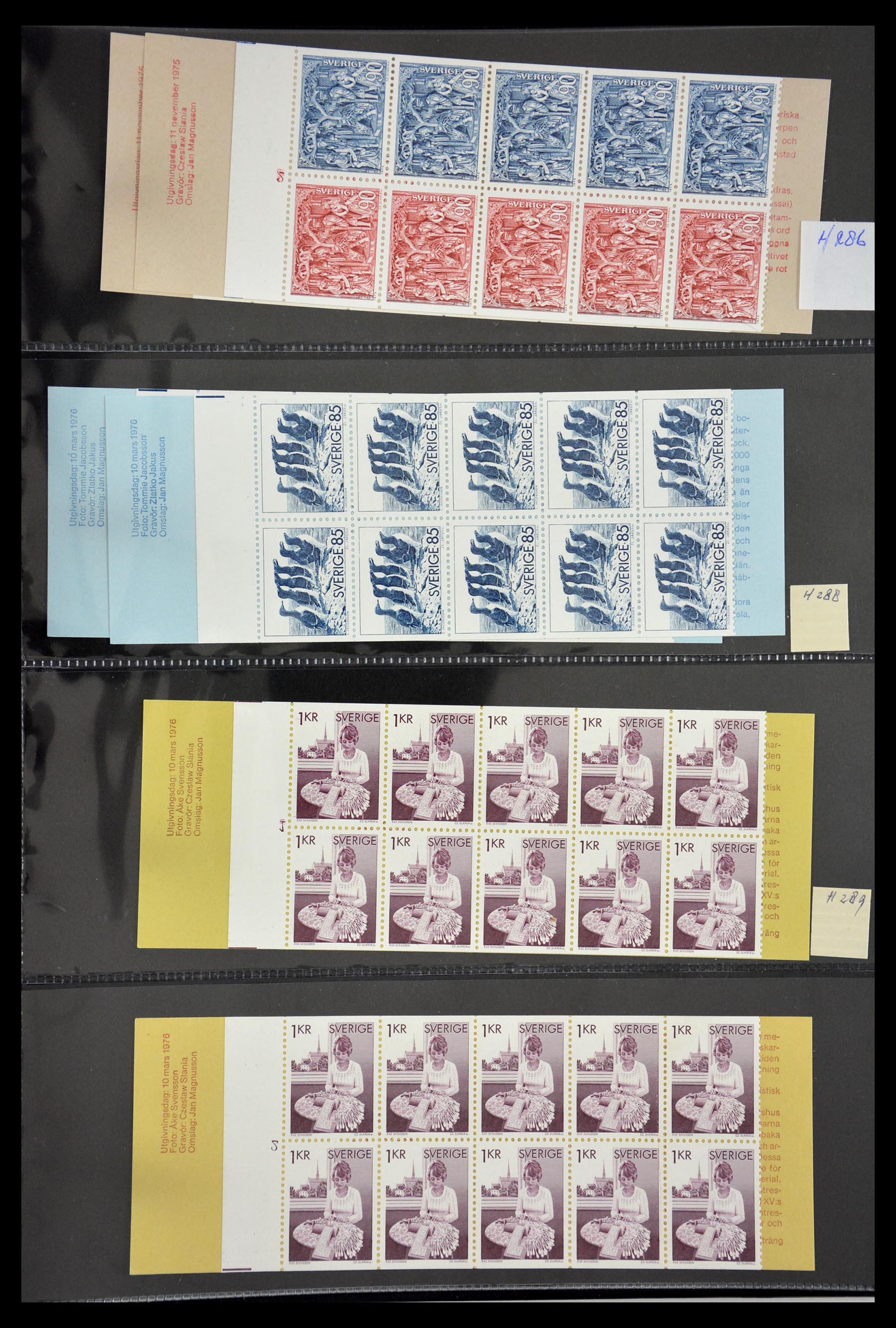29368 071 - 29368 Zweden postzegelboekjes 1942-1996.