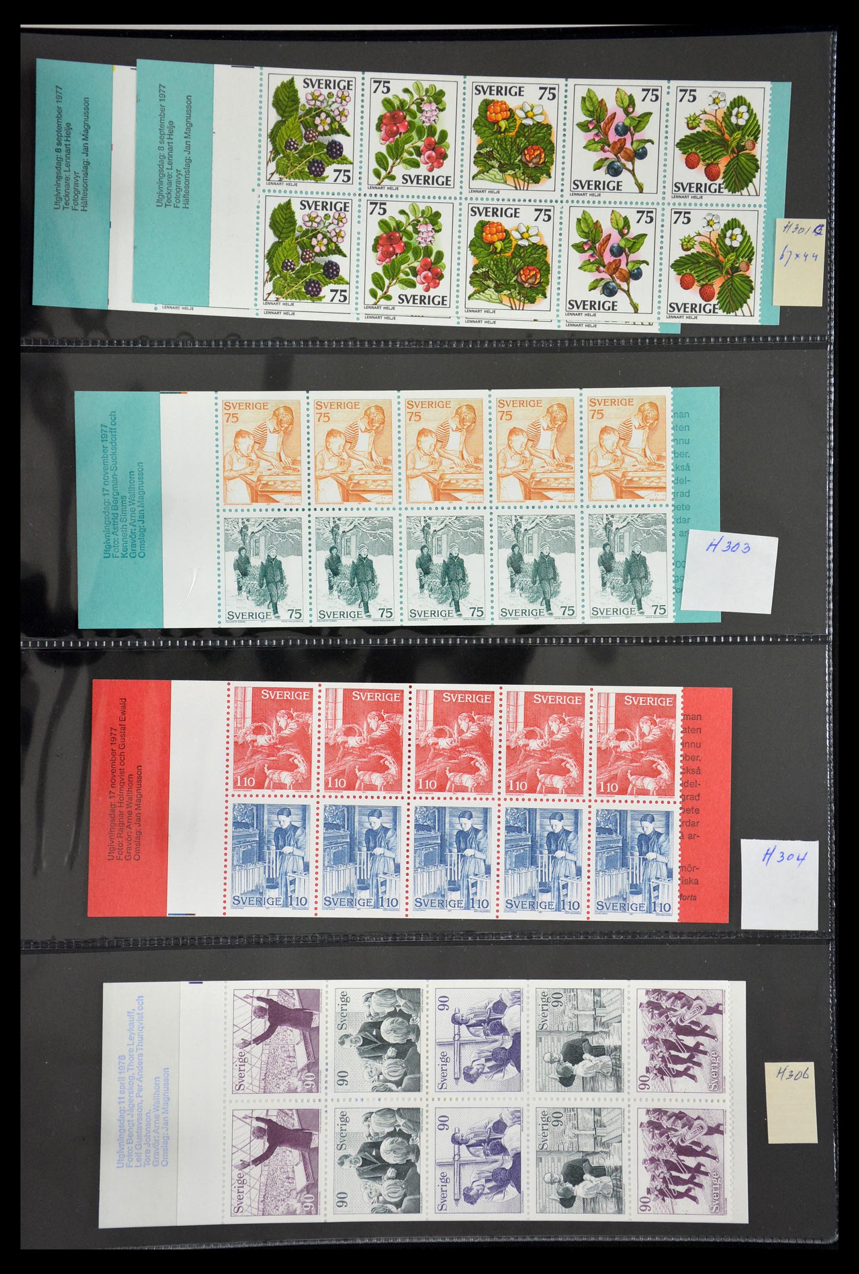 29368 074 - 29368 Zweden postzegelboekjes 1942-1996.