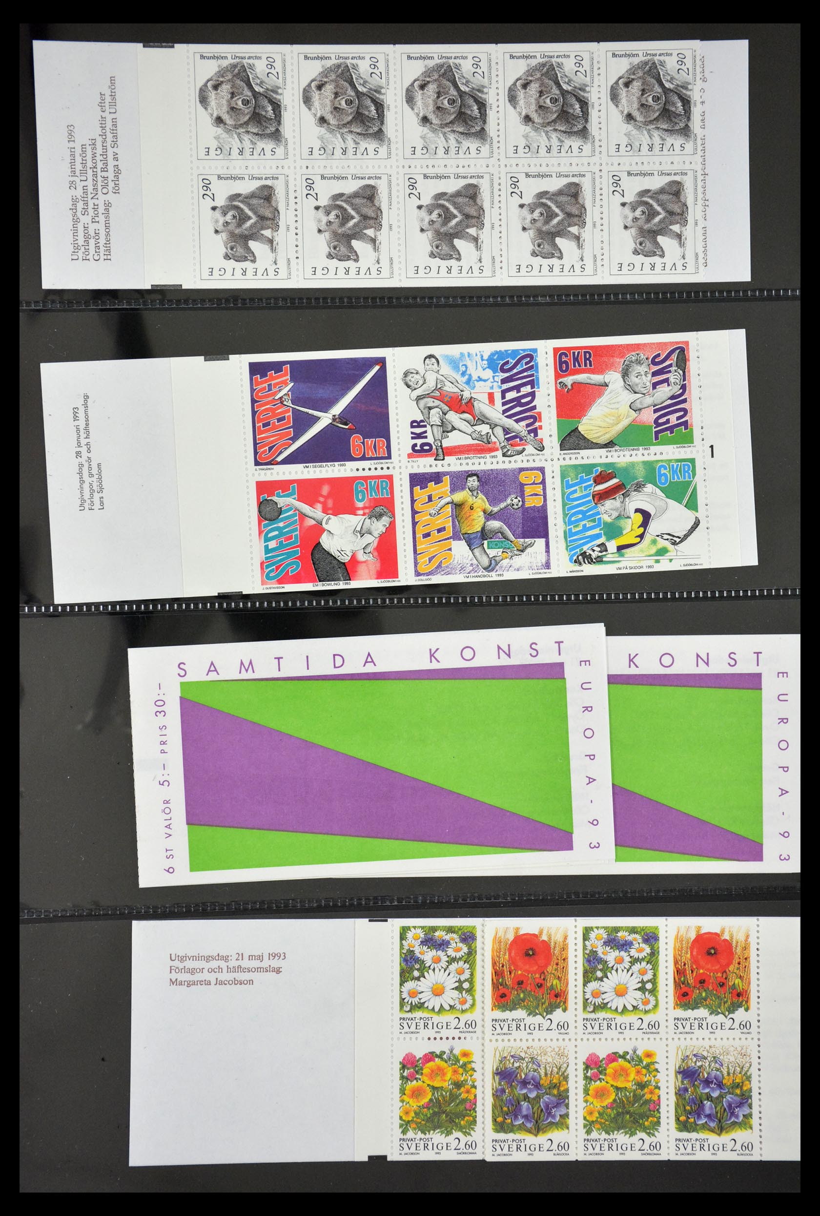 29368 082 - 29368 Zweden postzegelboekjes 1942-1996.