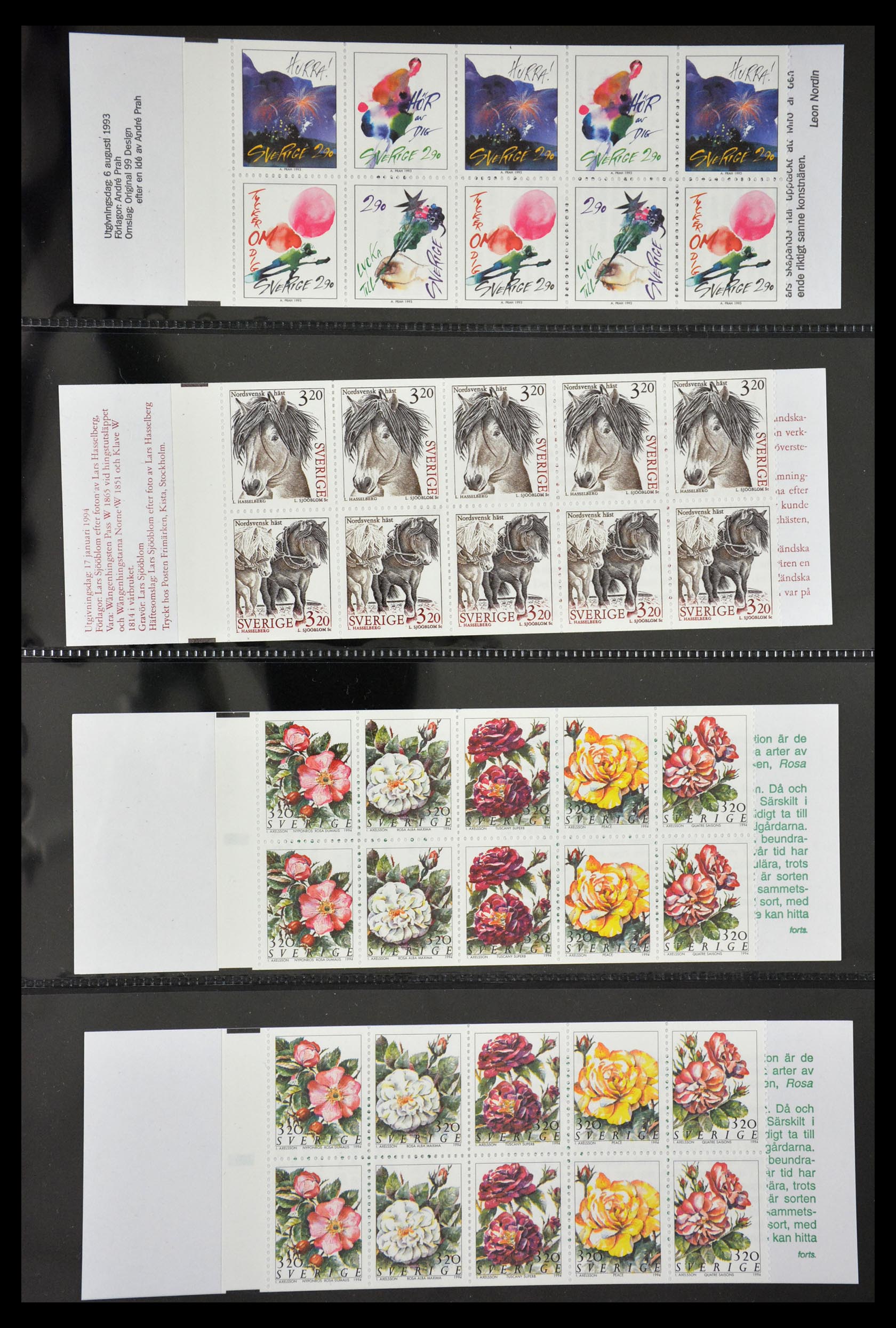 29368 085 - 29368 Zweden postzegelboekjes 1942-1996.