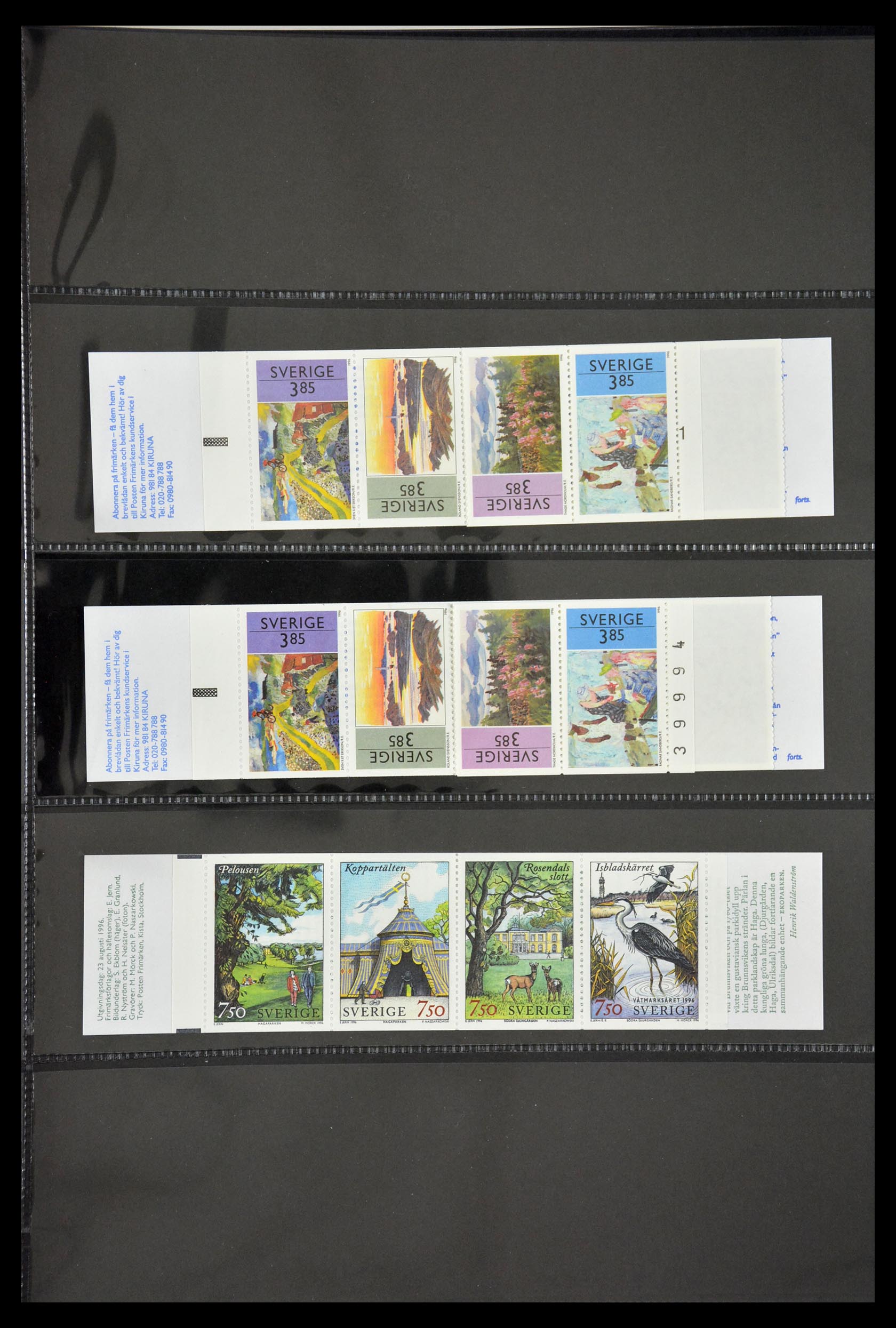 29368 103 - 29368 Sweden stamp booklets 1942-1996.